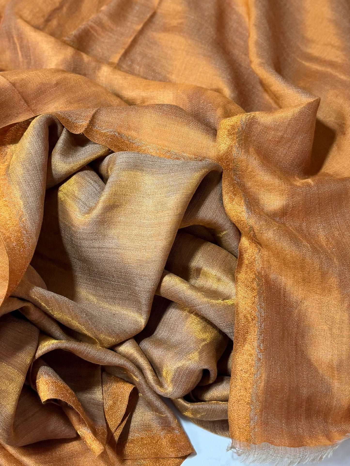 Moonlight Plain Toosh Shawl Made in Kashmir | Rust