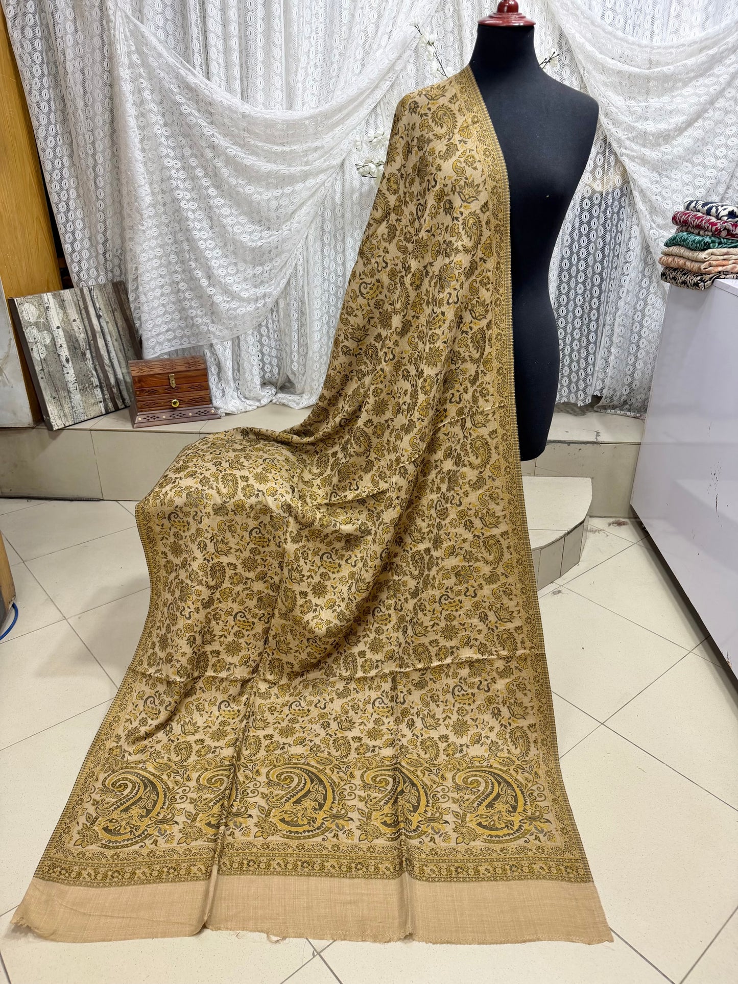 Pashmina Wool Multi Kani Shawl in Full Size | Multi Kani Work