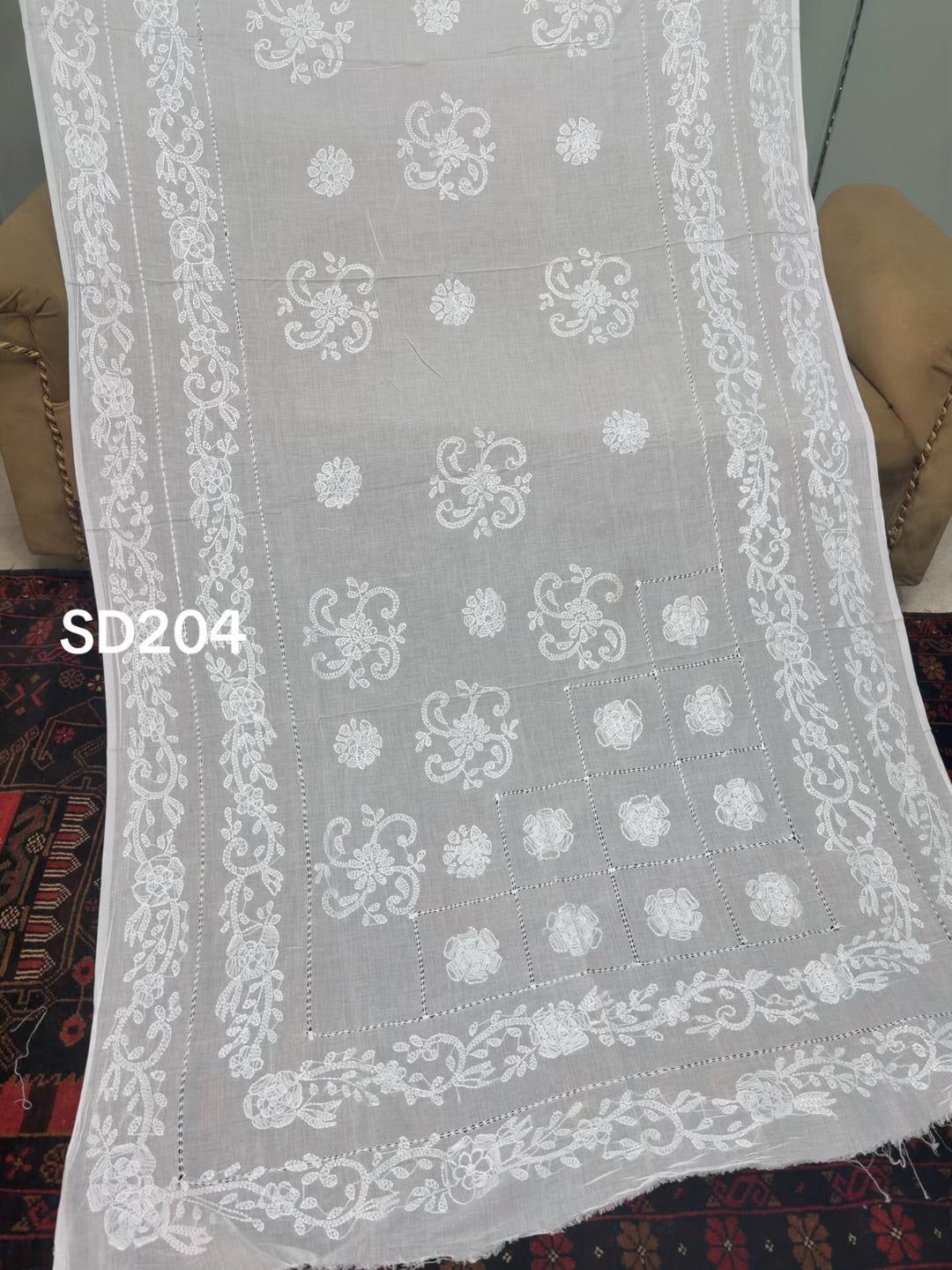 Shadow Work Beautiful Handmade Dupatta Shawl Perfect Gift | SD204