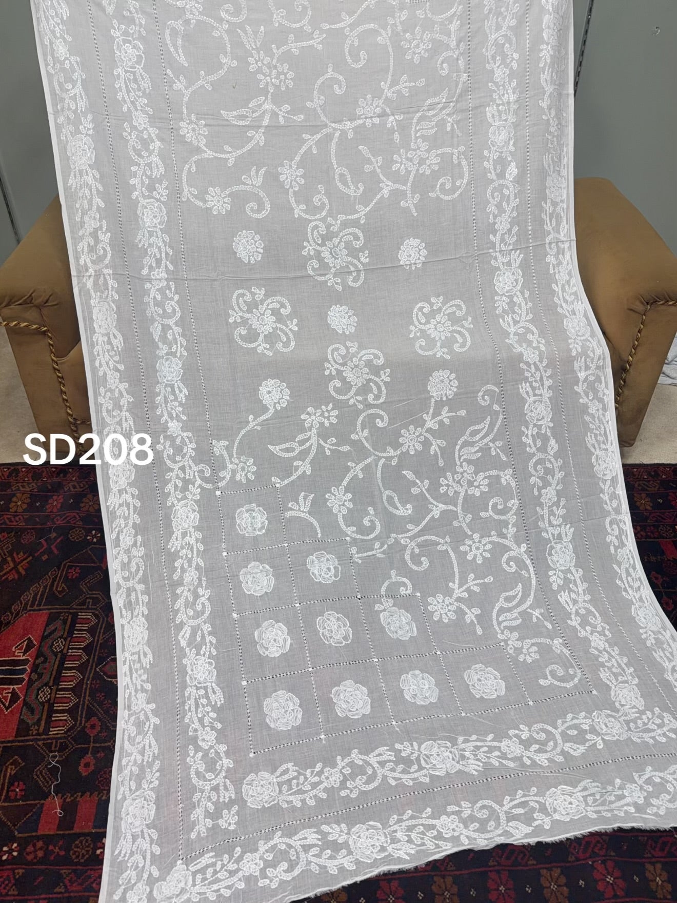 Shadow Work Beautiful Handmade Dupatta Shawl Perfect Gift | SD208