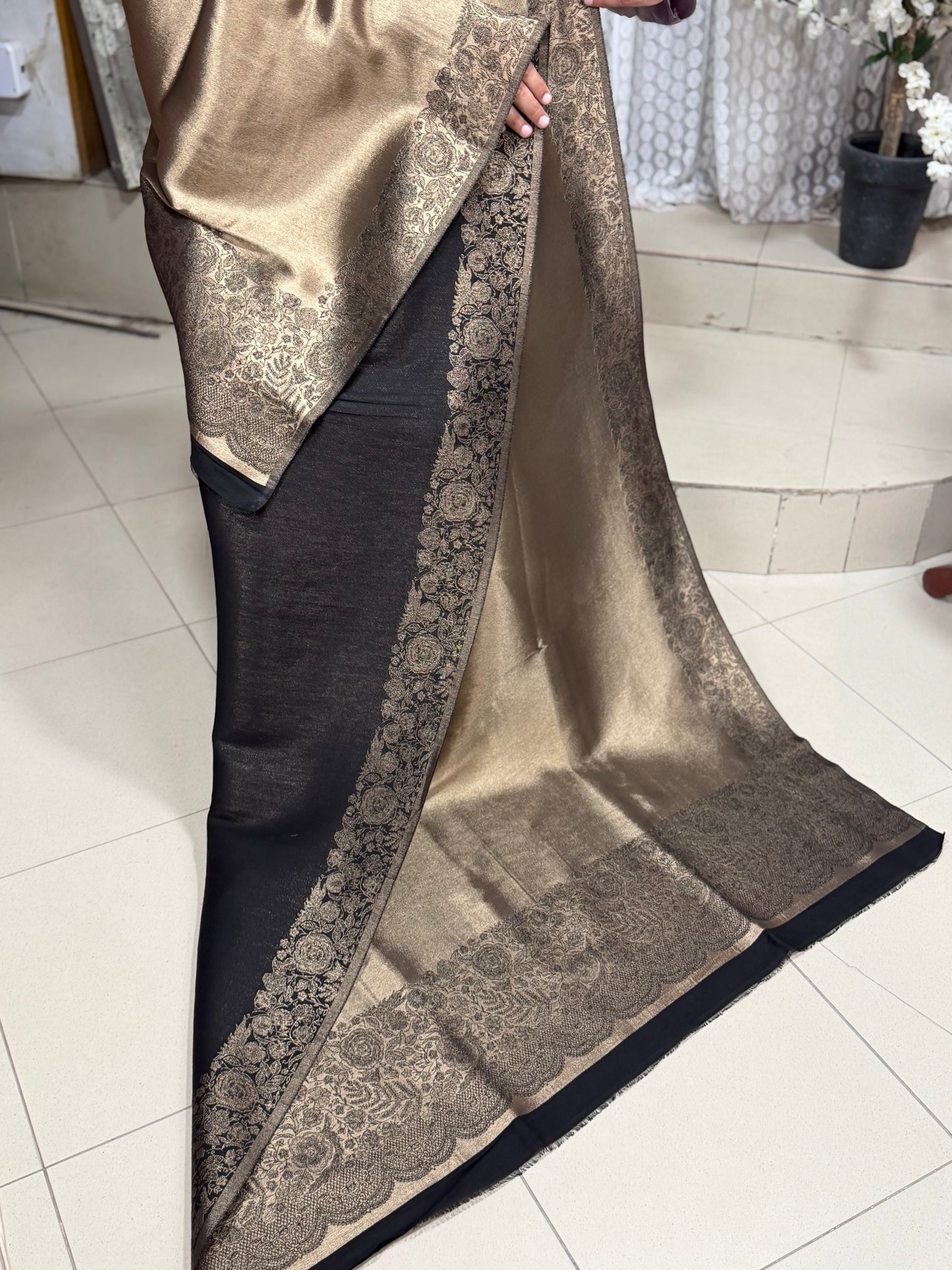 Moonlight Silk Dupatta Reversible Lama Silk Perfect Gift | Copper