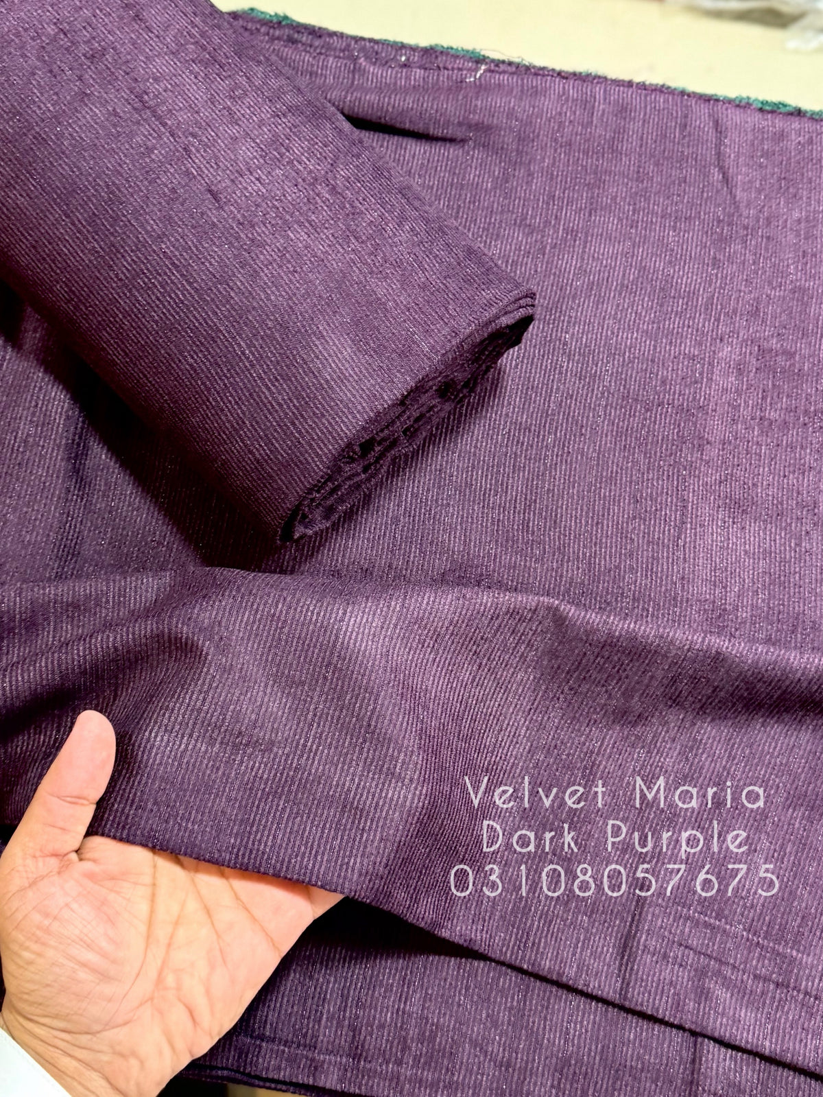 Allover Marina Khaddi Made Velvet Lining Suit | 2 Piece 5 Meters Suit Perfect Gift | Dark Purple