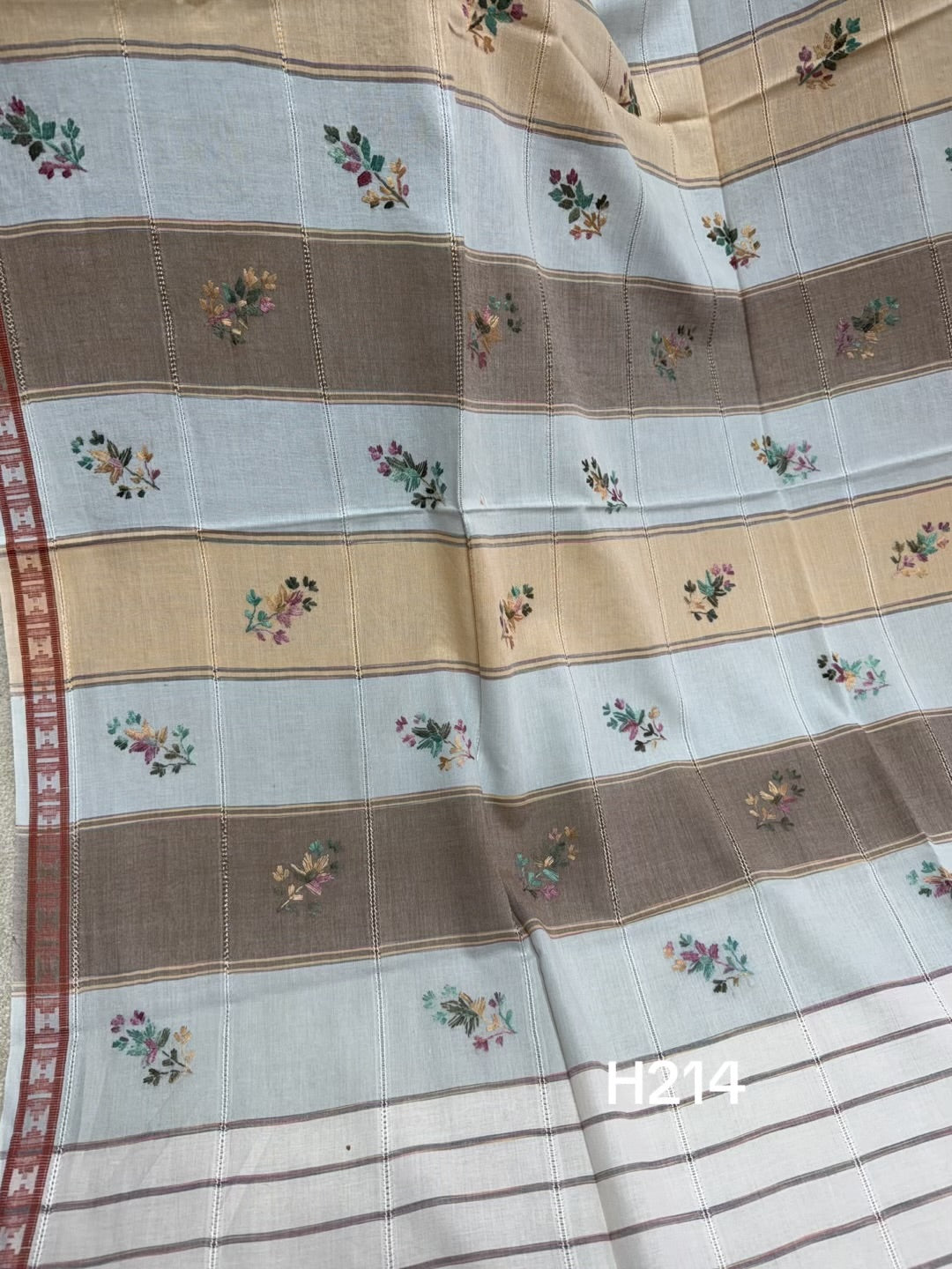 Handmade Lawn Shawl | Fine Thread Work Pure Lawn Shawl H214