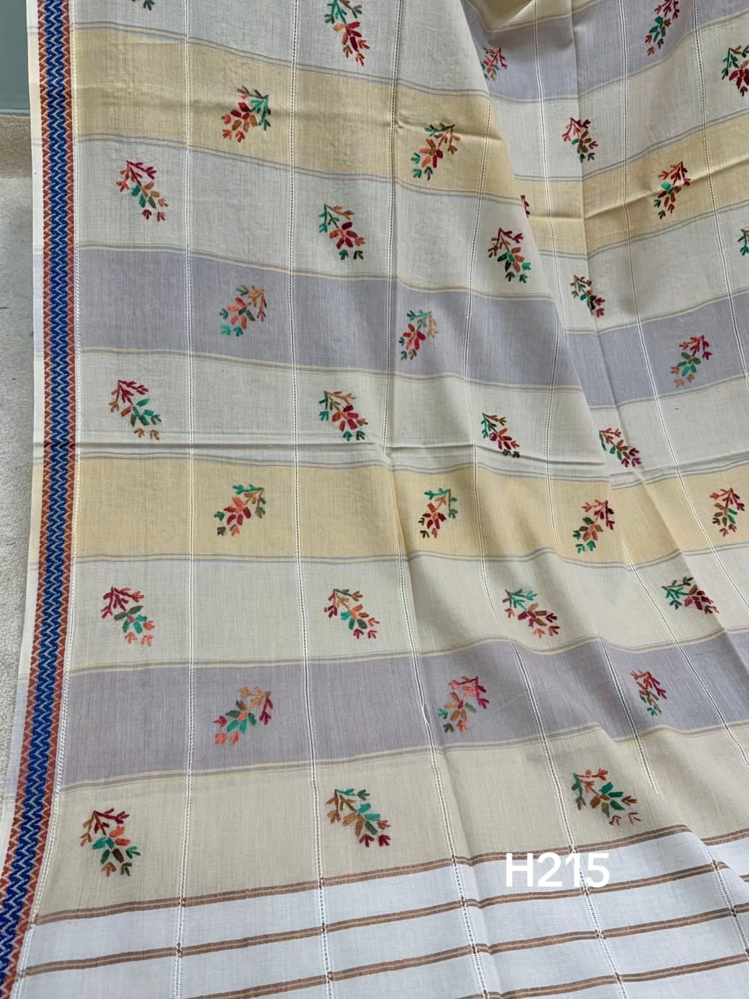Handmade Lawn Shawl | Fine Thread Work Pure Lawn Shawl H215