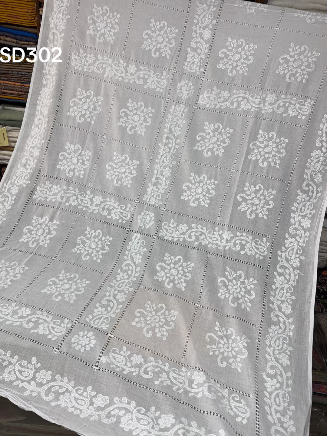 Shadow Work Beautiful Handmade Dupatta Shawl Perfect Gift | SD302
