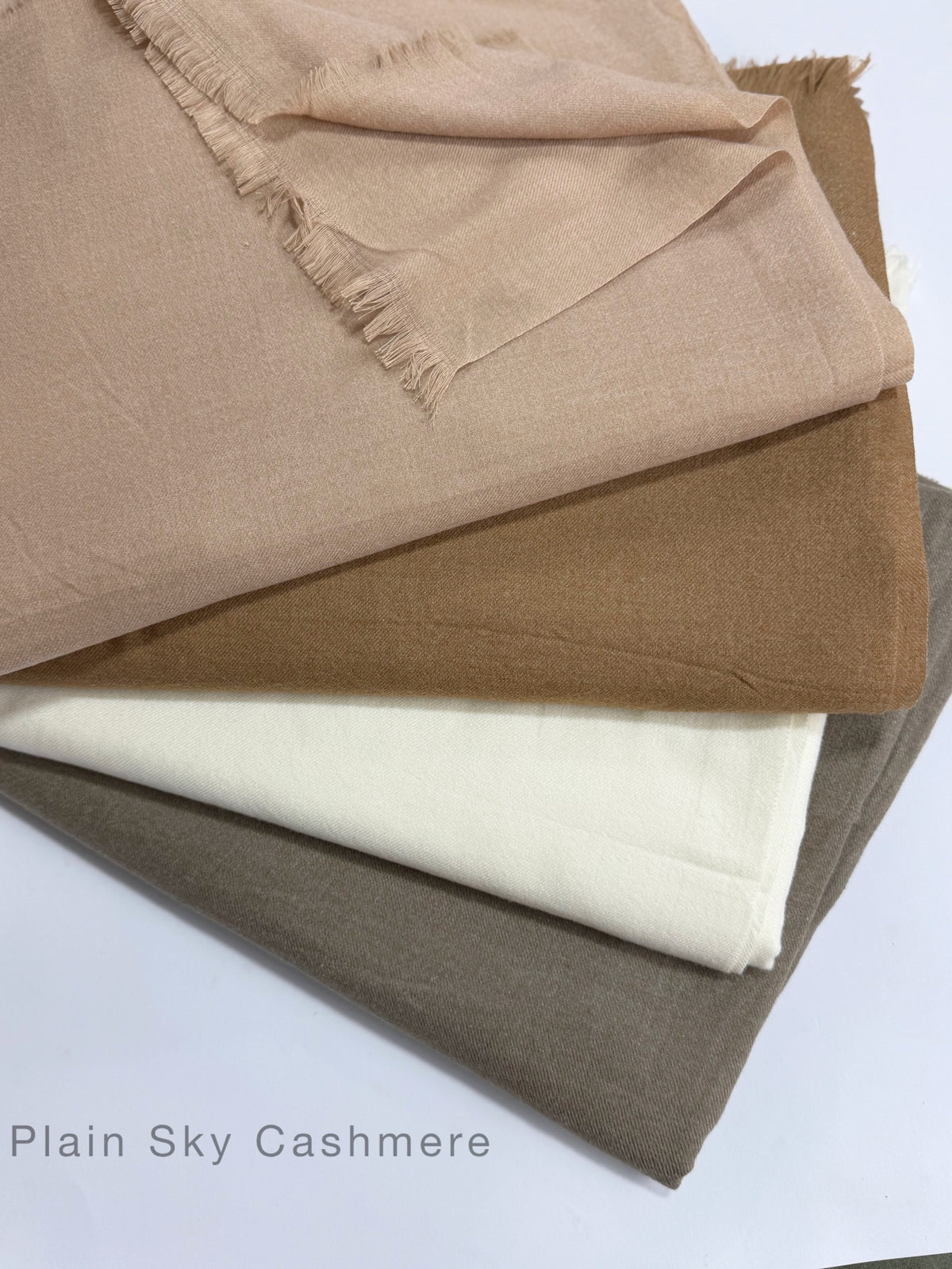Sky Cashmere Double Ply Super Soft Perfect Winter Plain Pashmina Shawl | Dark Skin
