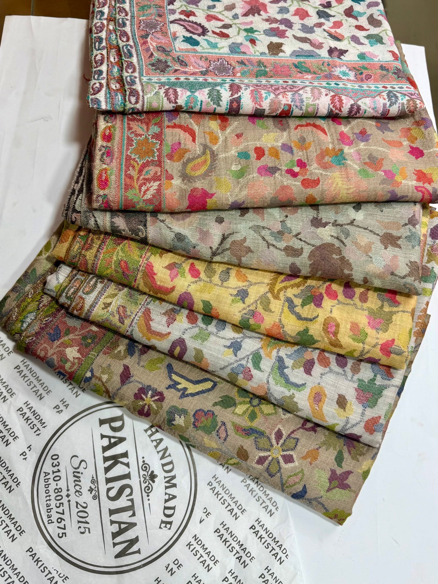 Kani Original Floral Pattern Shawl Made in Kashmir Full Size Shawl Perfect Gift