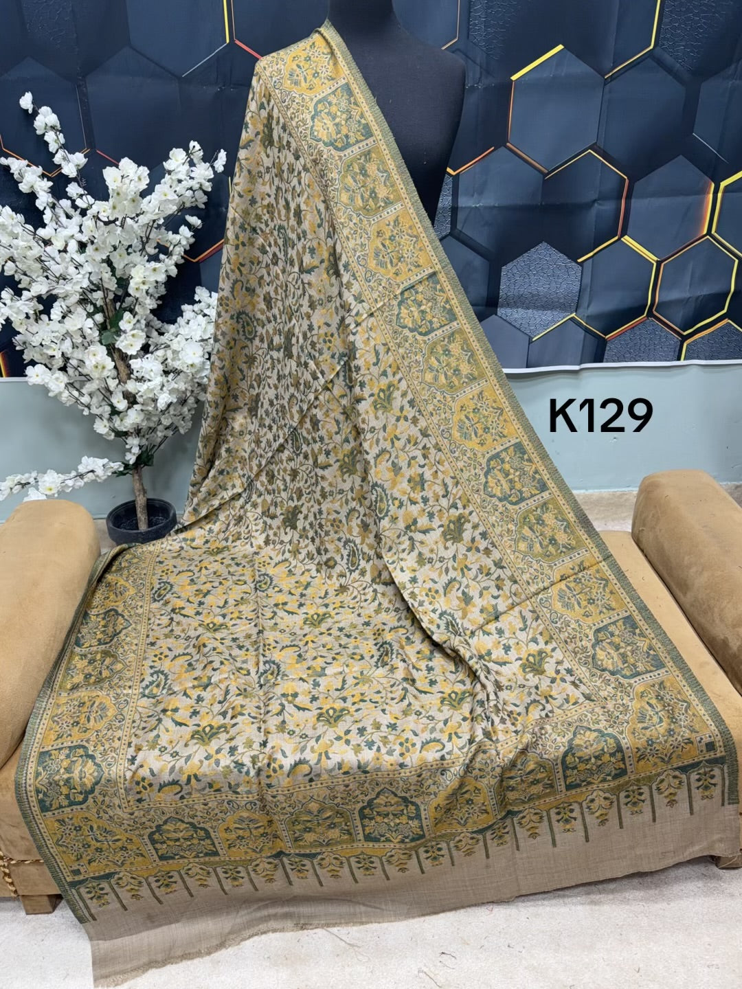 Pashmina Wool Kani Shawl in Full Size Multi Color | K129