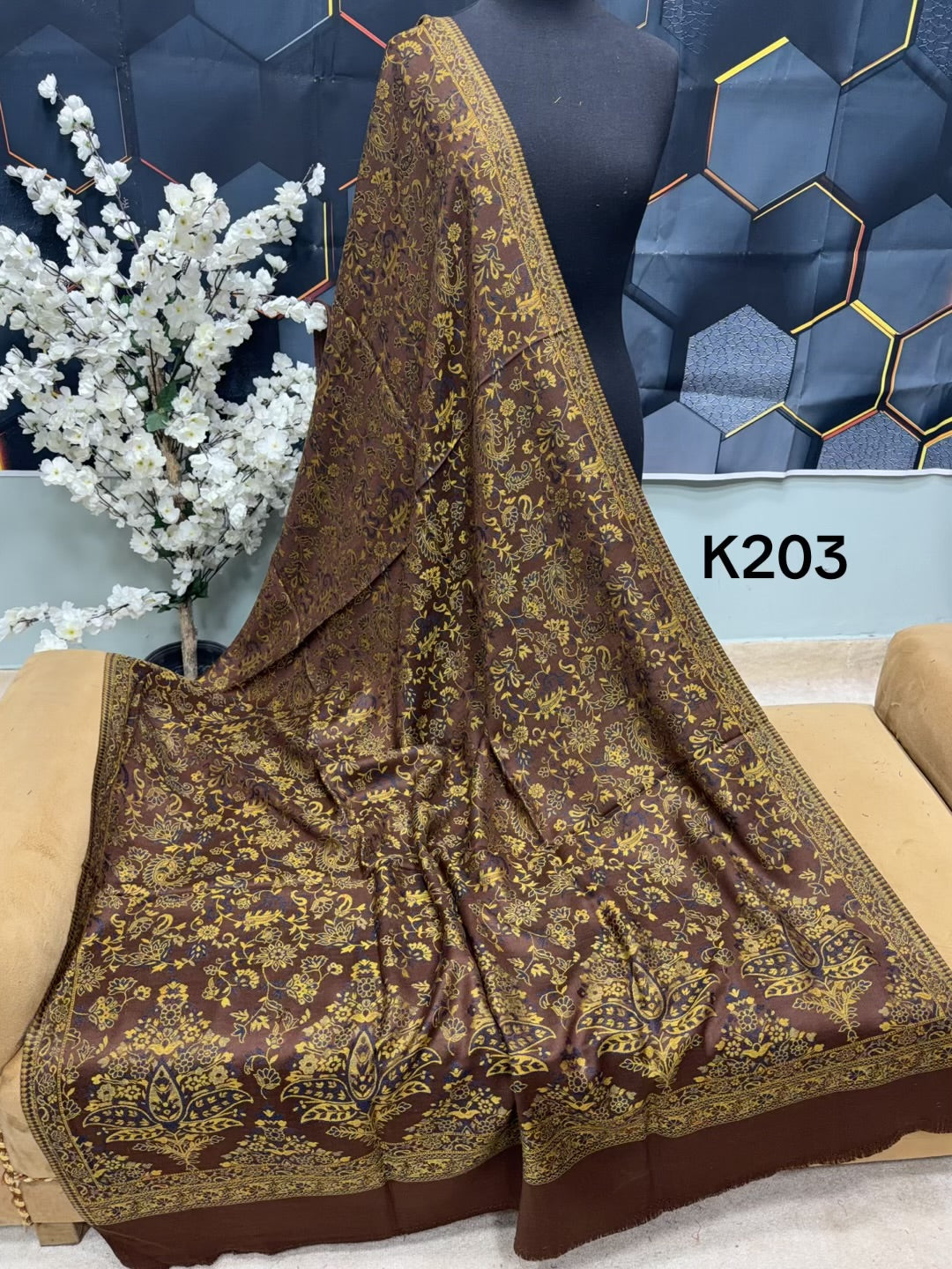 Pashmina Wool Kani Shawl in Full Size Multi Color | K203