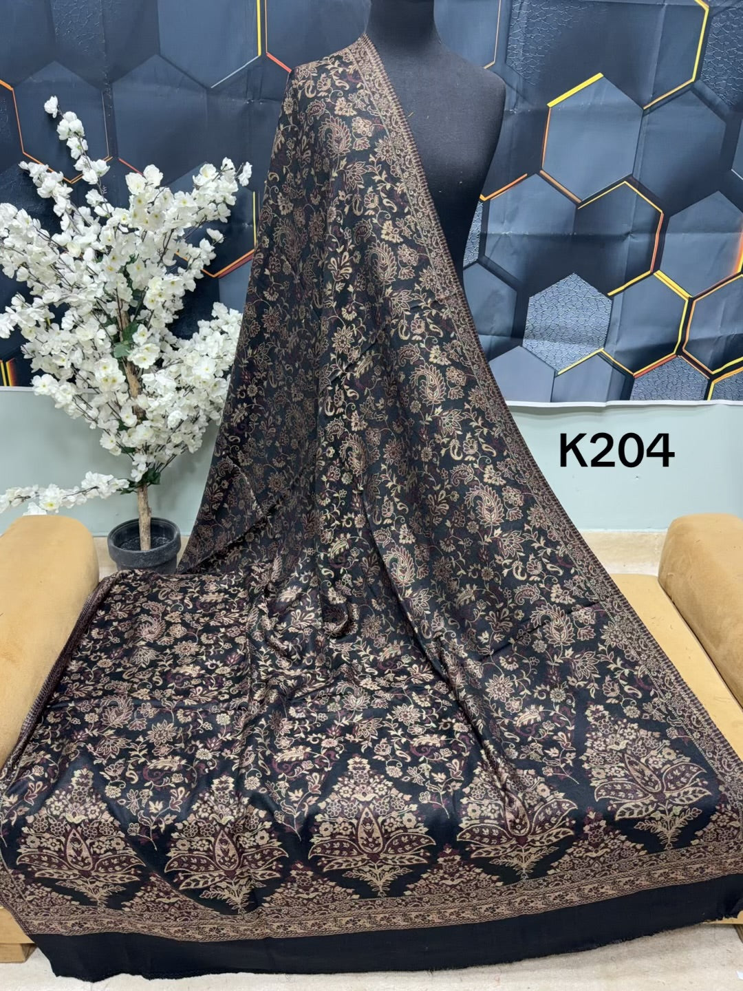 Pashmina Wool Kani Shawl in Full Size Multi Color | K204