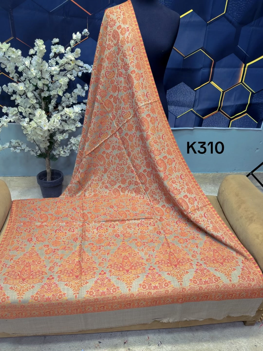 Pashmina Wool Kani Shawl in Full Size Multi Color | K310
