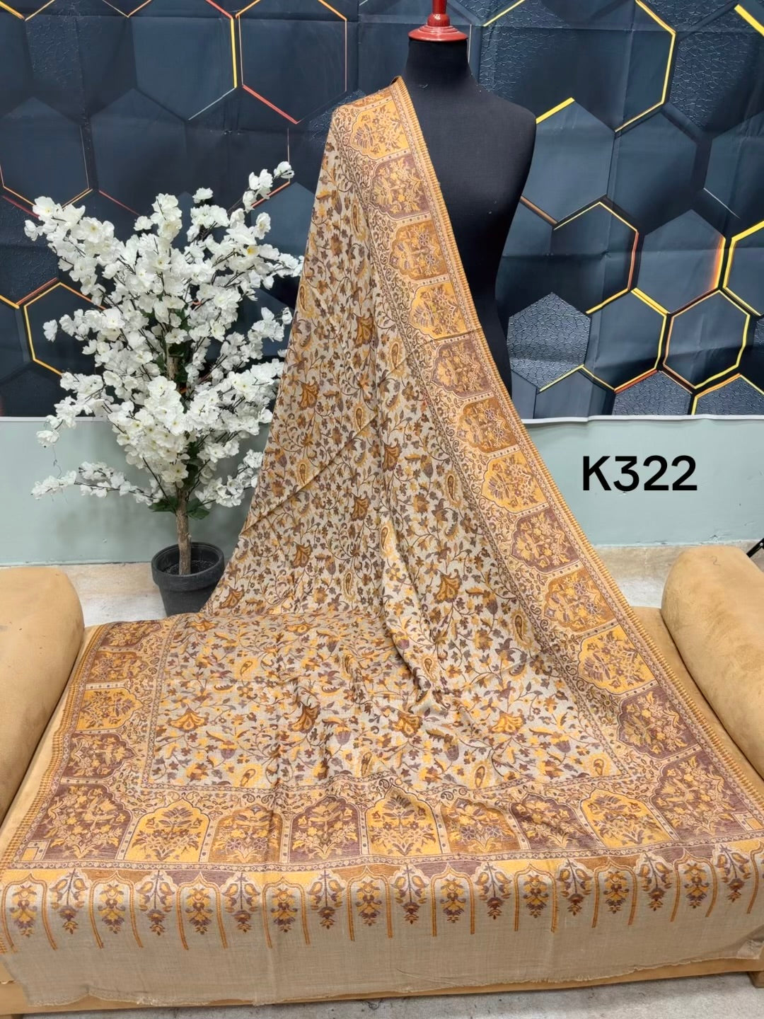 Pashmina Wool Kani Shawl in Full Size Multi Color | K322