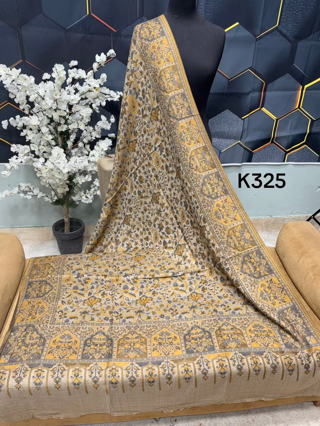 Pashmina Wool Kani Shawl in Full Size Multi Color | K325