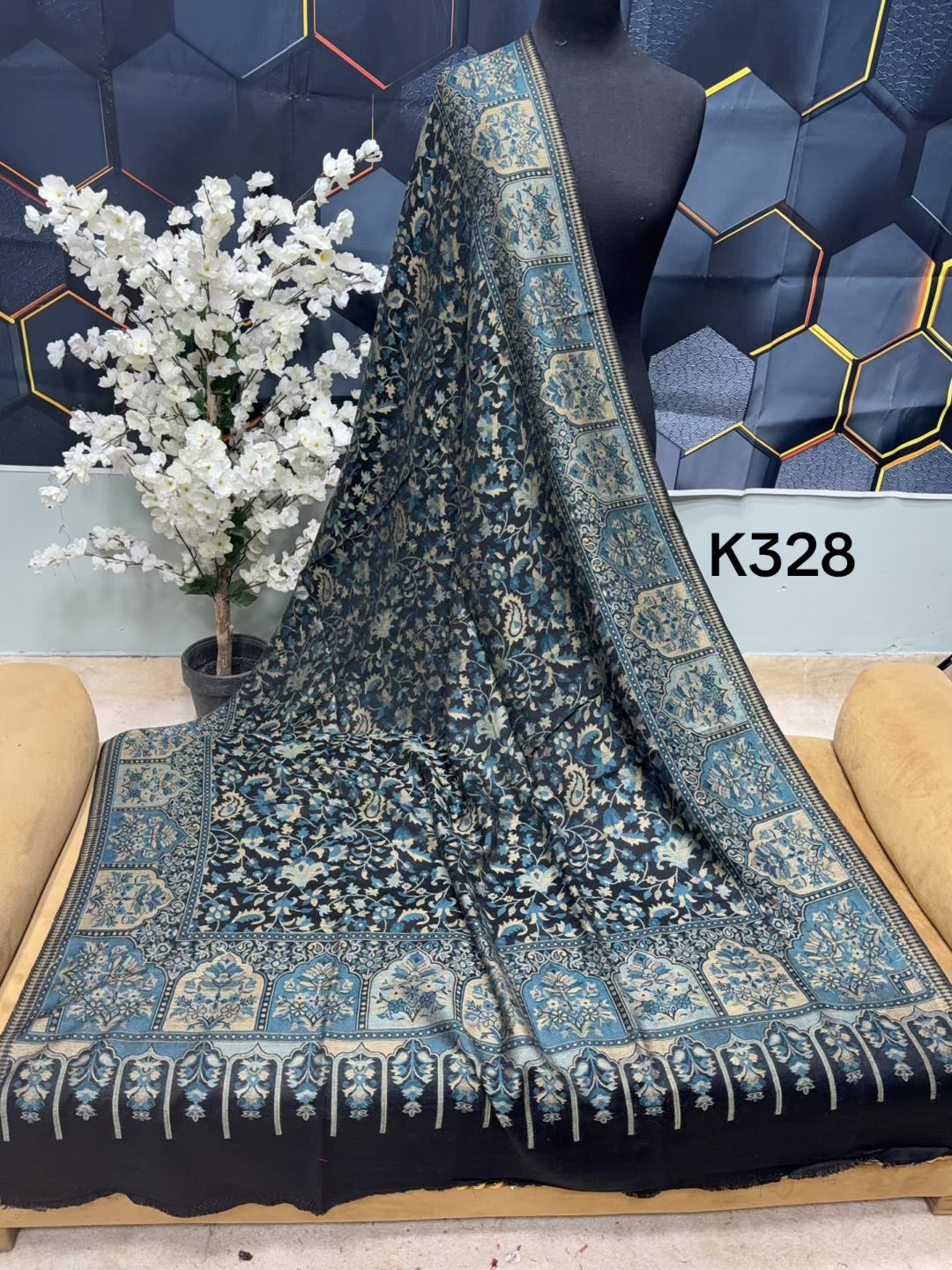 Pashmina Wool Kani Shawl in Full Size Multi Color | K328