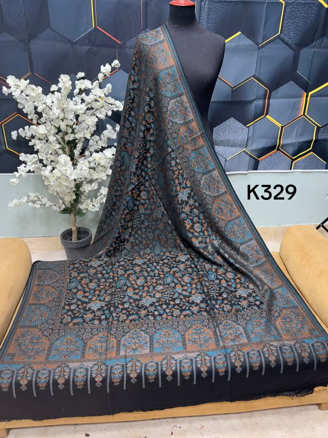 Pashmina Wool Kani Shawl in Full Size Multi Color | K329
