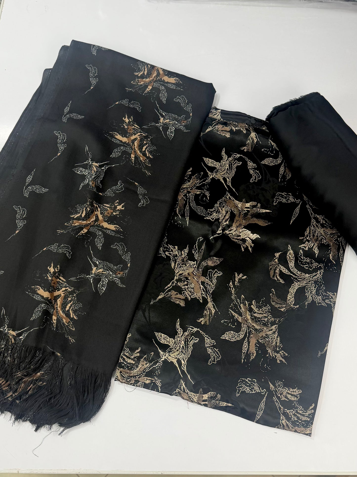 China Pati Suit With Wool Shawl | Pure China Pati Silk | Perfect Material Gift Article