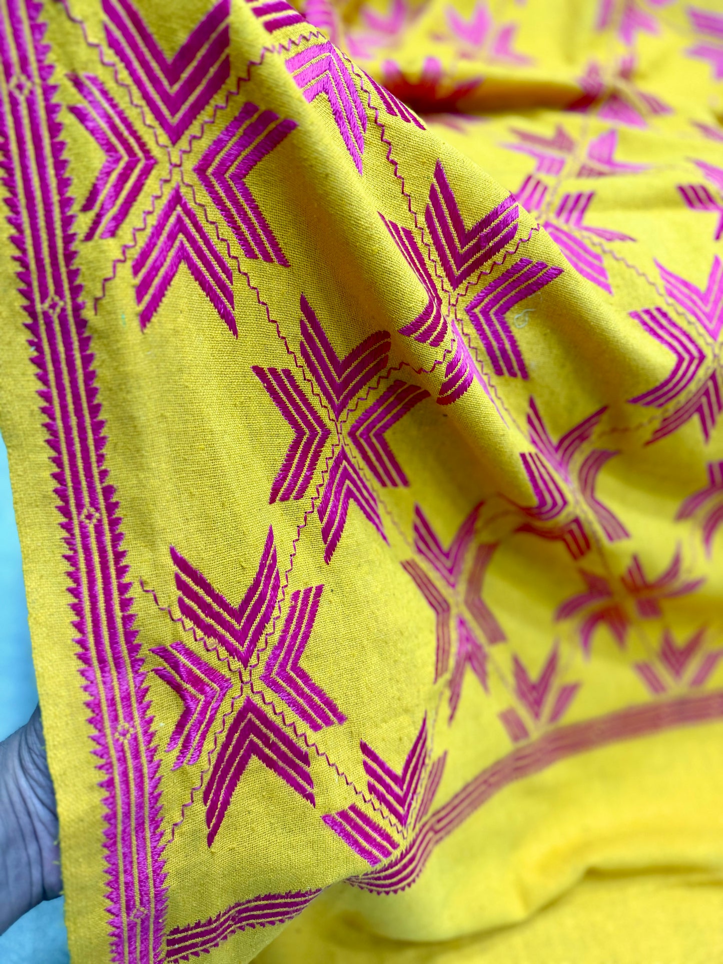 Phulkari Full Size Shawl | Handmade Khaddar Jaal Bagh Winter Shawl Perfect Gift