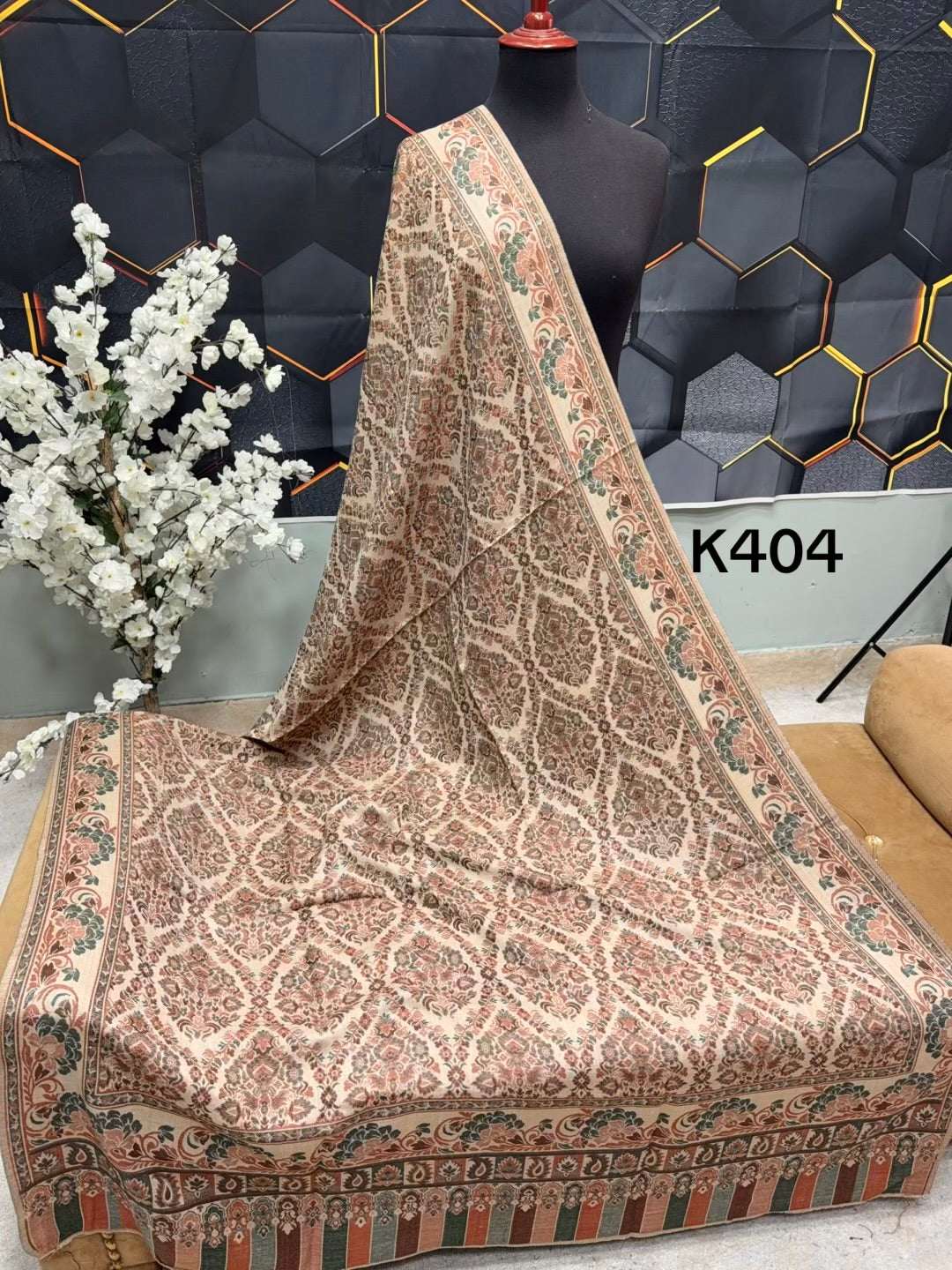 Pashmina Wool Kani Shawl in Full Size Multi Color | K404