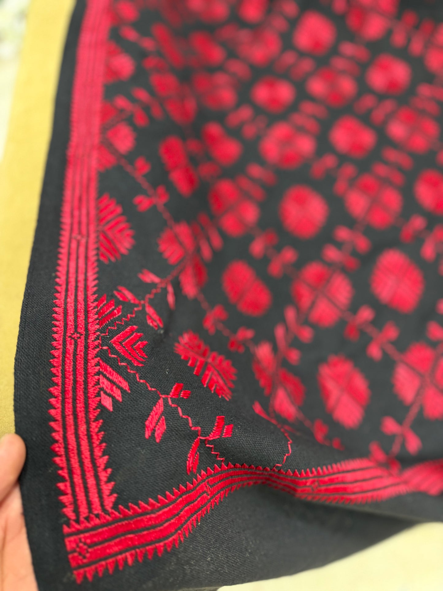 Phulkari Full Size Shawl | Handmade Khaddar Jaal Bagh Winter Shawl Perfect Gift