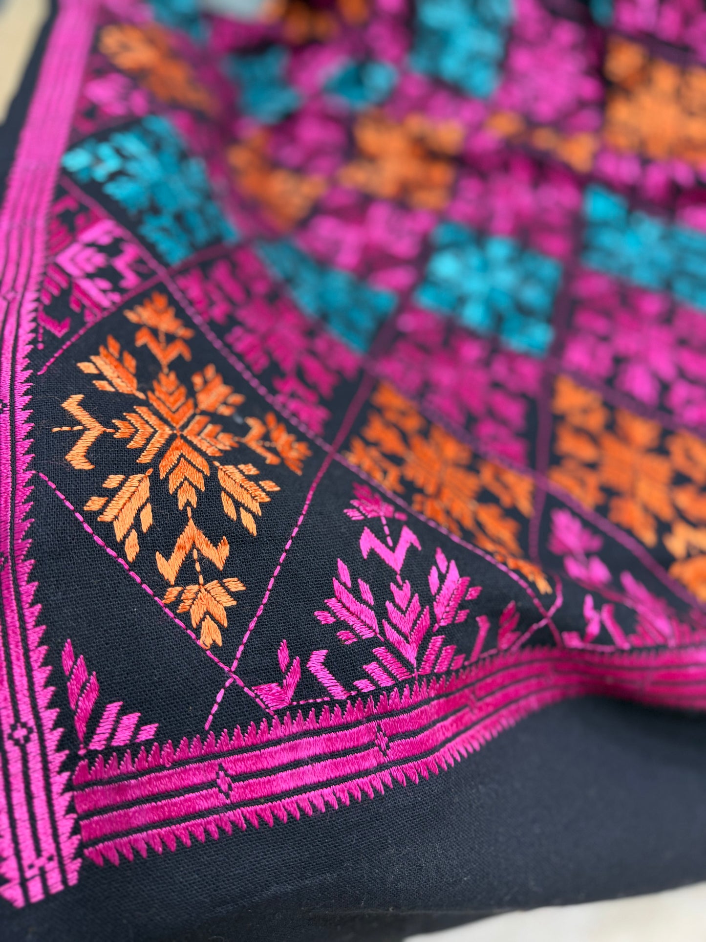 Phulkari Full Size Shawl | Handmade Khaddar Jaal Bagh Winter Shawl Perfect Gift