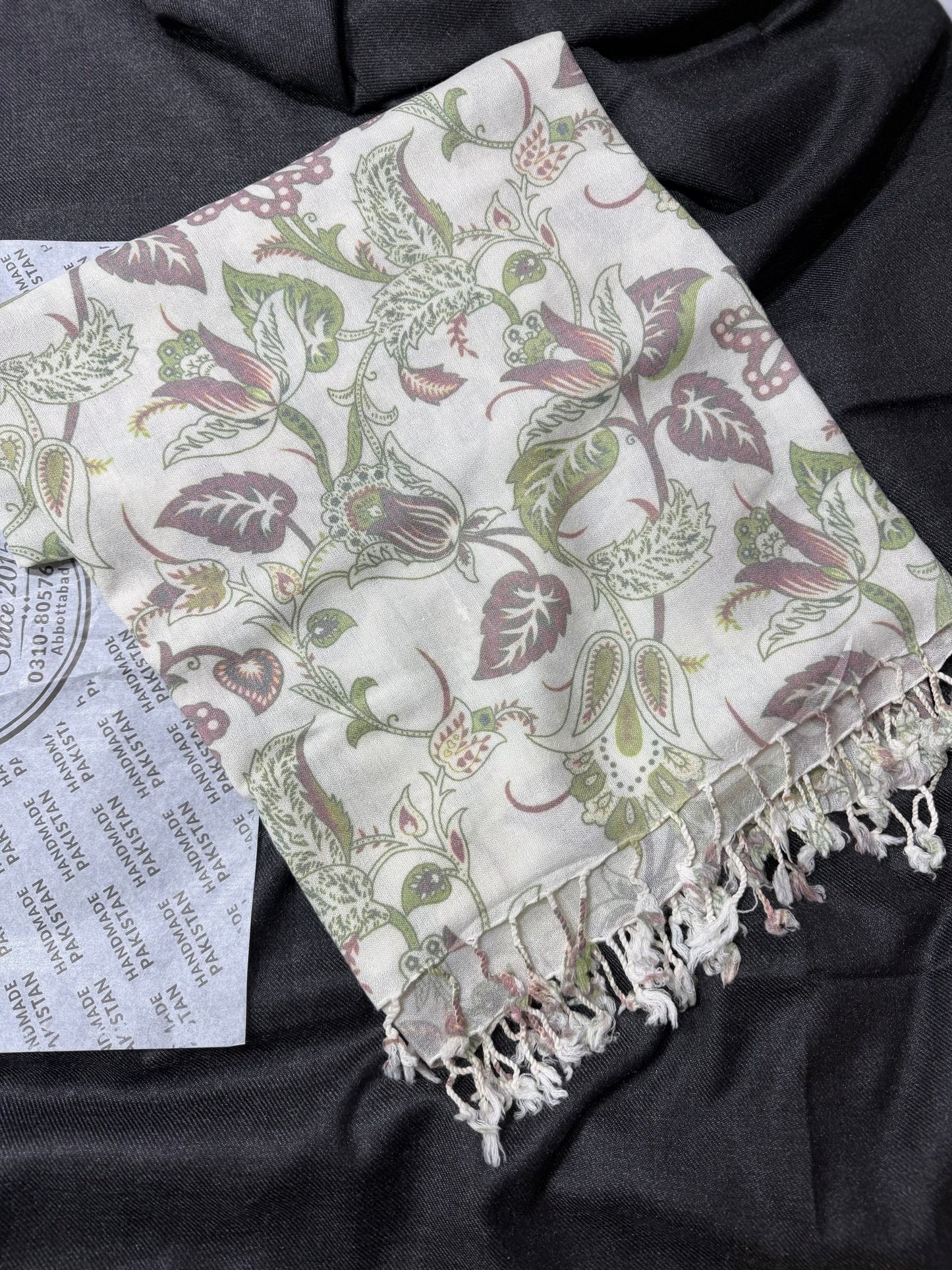 Printed Wool Pashmina Shawl | Soft and Fine Shawl Very Lightweight