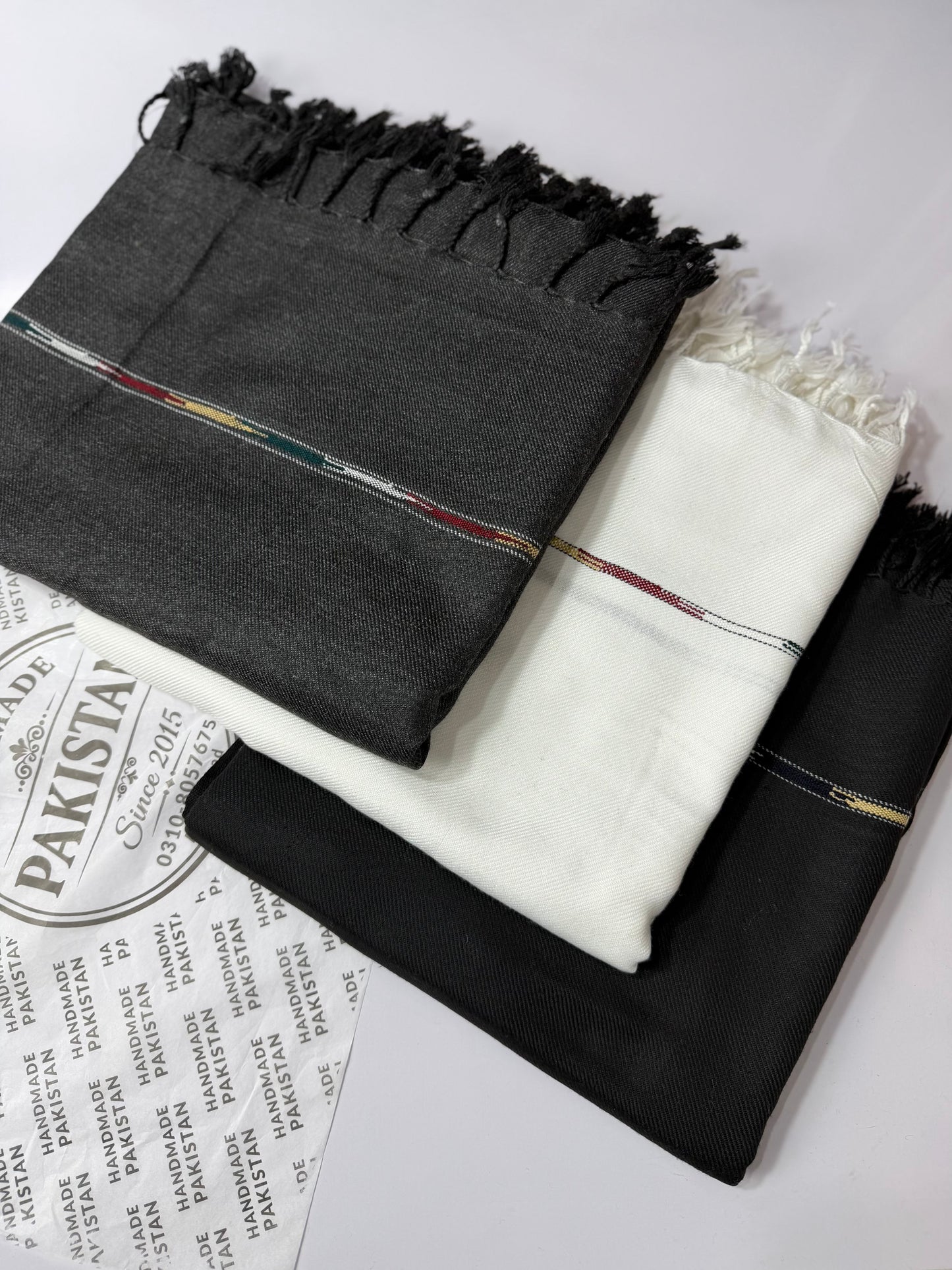 Gents Shawl | Acrylic Fine and Soft Wool Khaddi Made Shawl | White