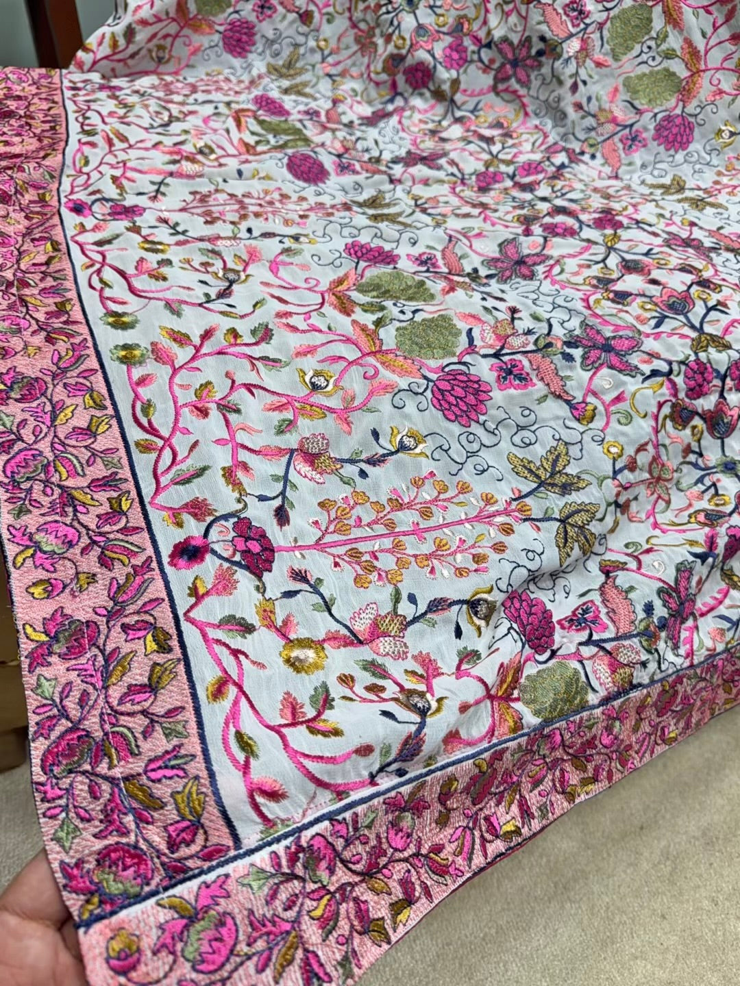 3 Piece Lawn Kani Suit With Same Lawn Dupatta | Pink