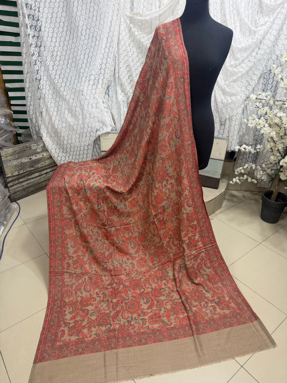 Kani Toosh Shawl Weaved Jamawar Shawl Made in Kashmir Full Size Shawl Perfect Gift