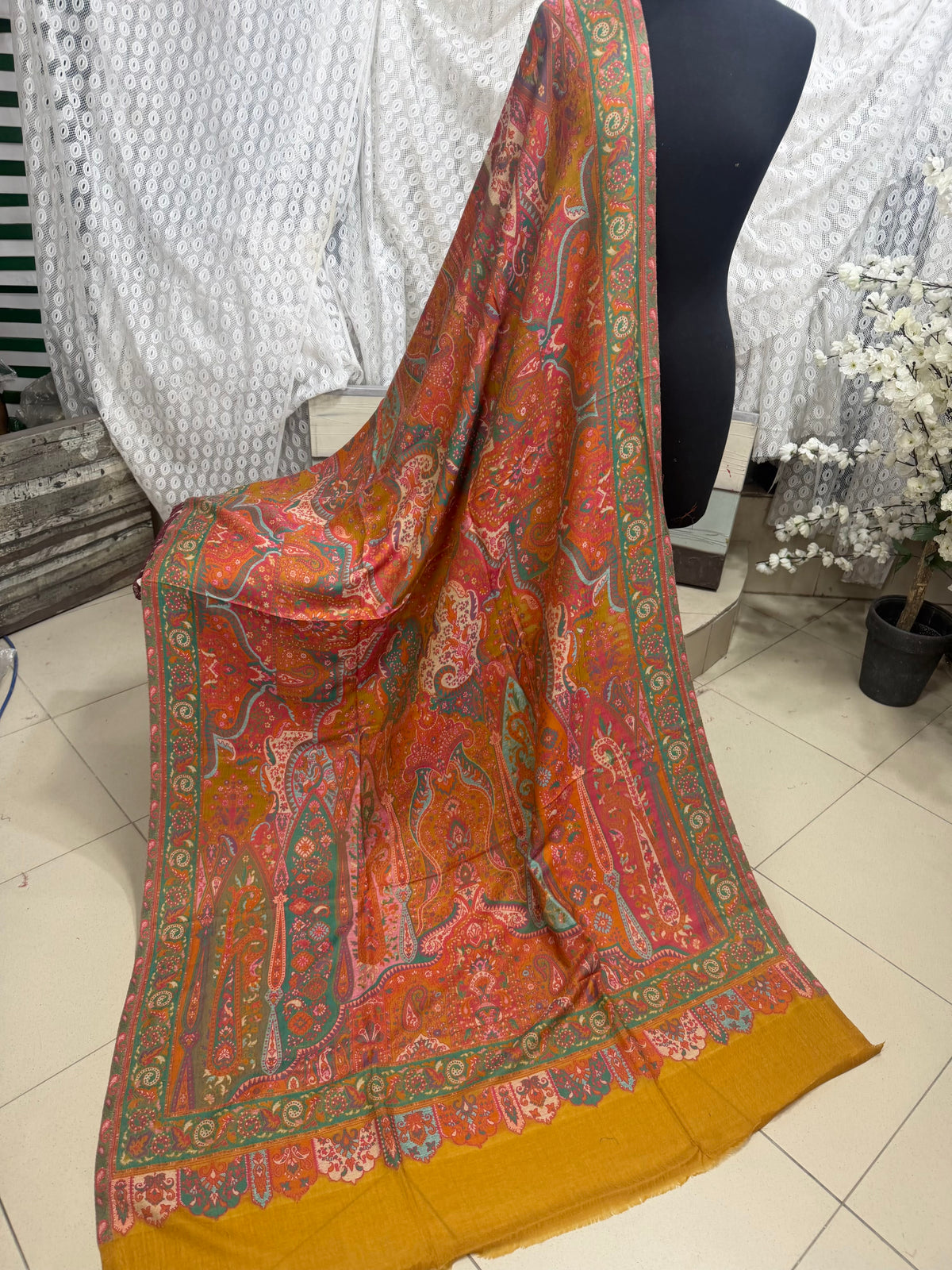Kani Toosh Shawl Weaved Jamawar Shawl Made in Kashmir Full Size Shawl Perfect Gift