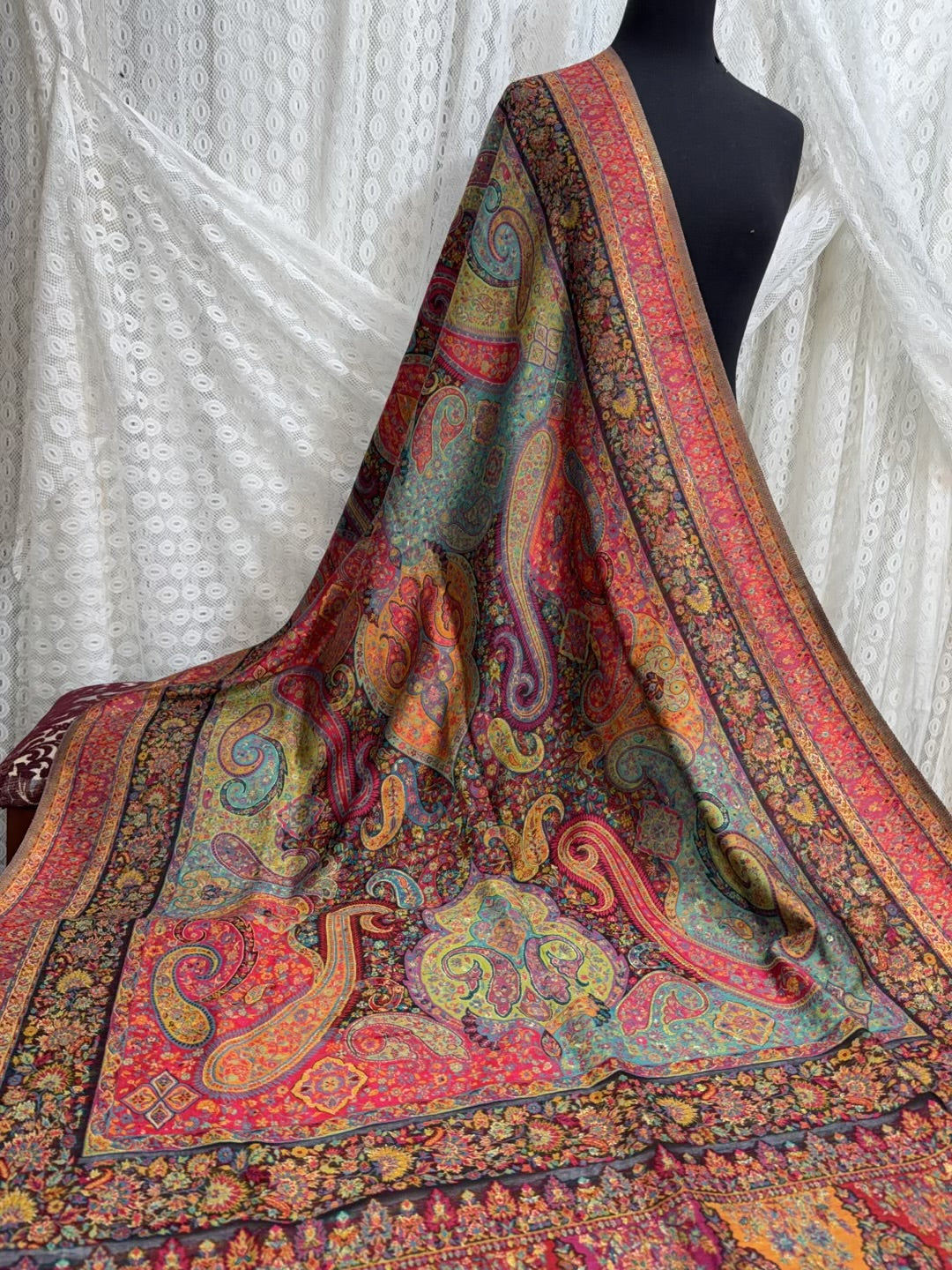 2 Piece Chiffon Embroidered Suit