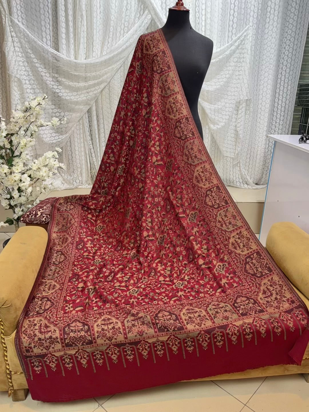 Pashmina Wool Kani Shawl in Full Size Multi Color | K306
