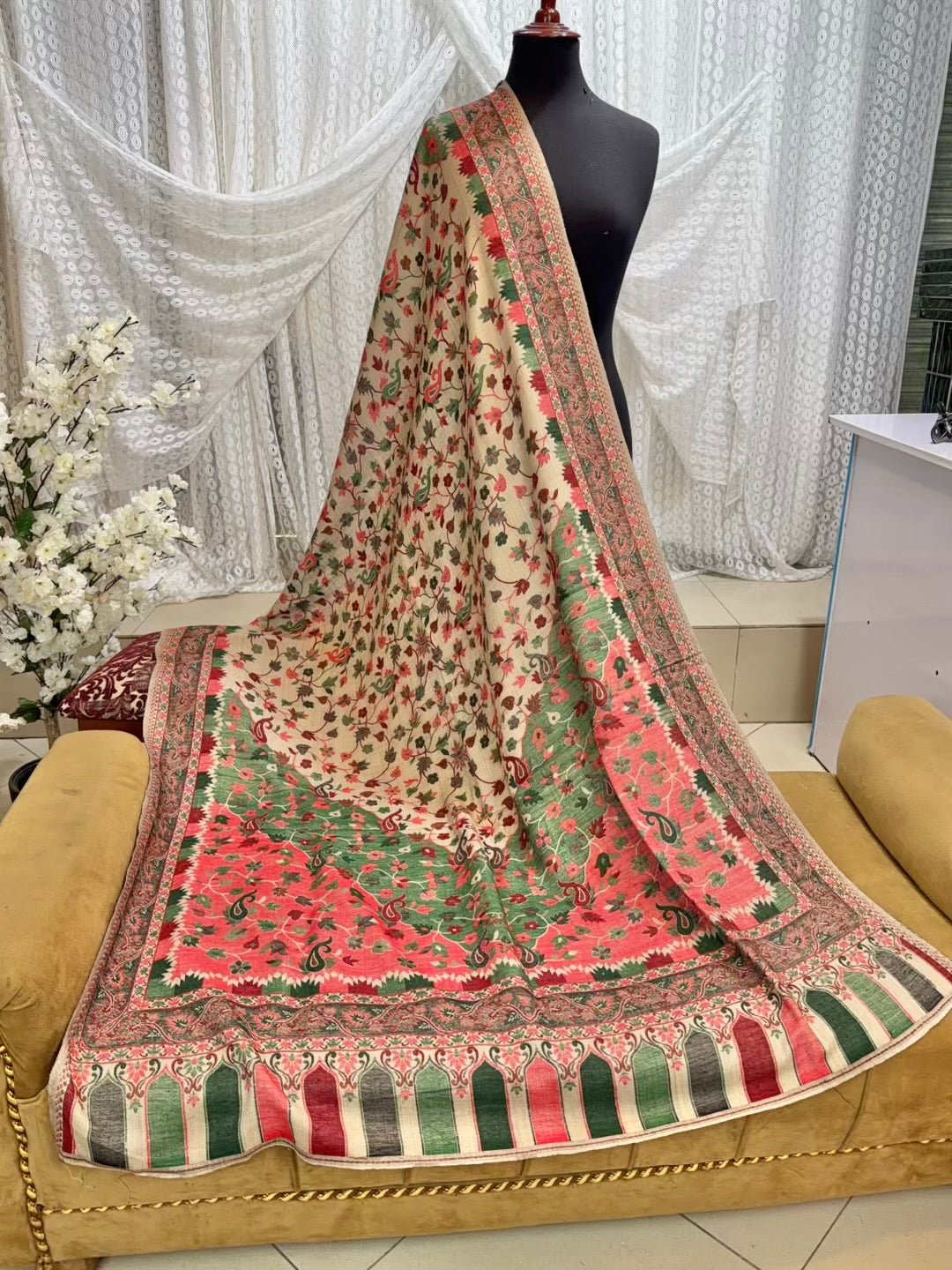 Pashmina Wool Kani Shawl in Full Size Multi Color | K308