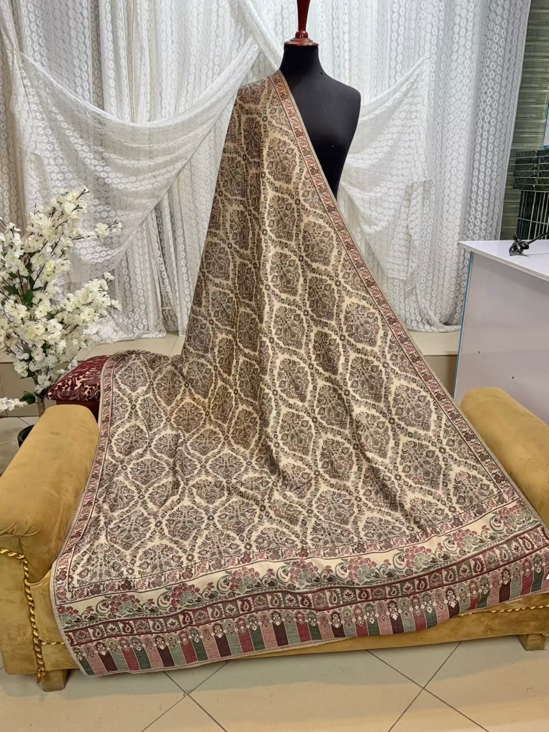 Pashmina Wool Kani Shawl in Full Size Multi Color | K309