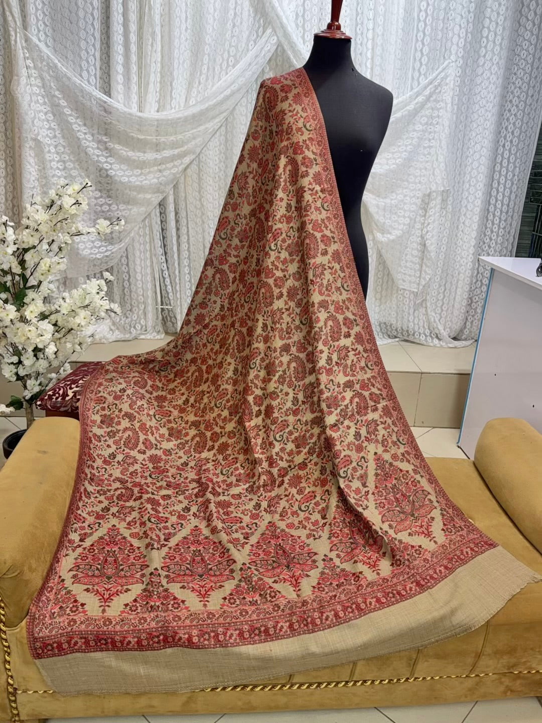 Pashmina Wool Kani Shawl in Full Size Multi Color | K315