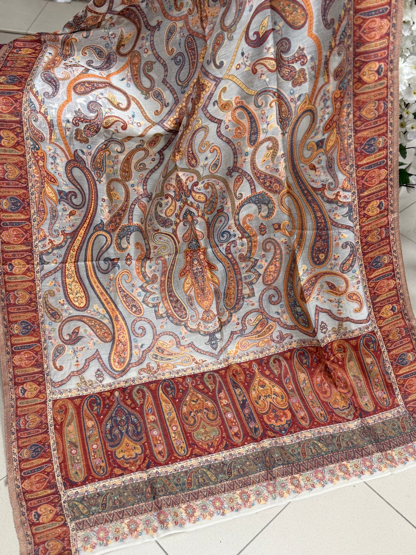 Luxury Kani Silk Shawl, Wedding Wrap Perfect Gift Made in Kashmir