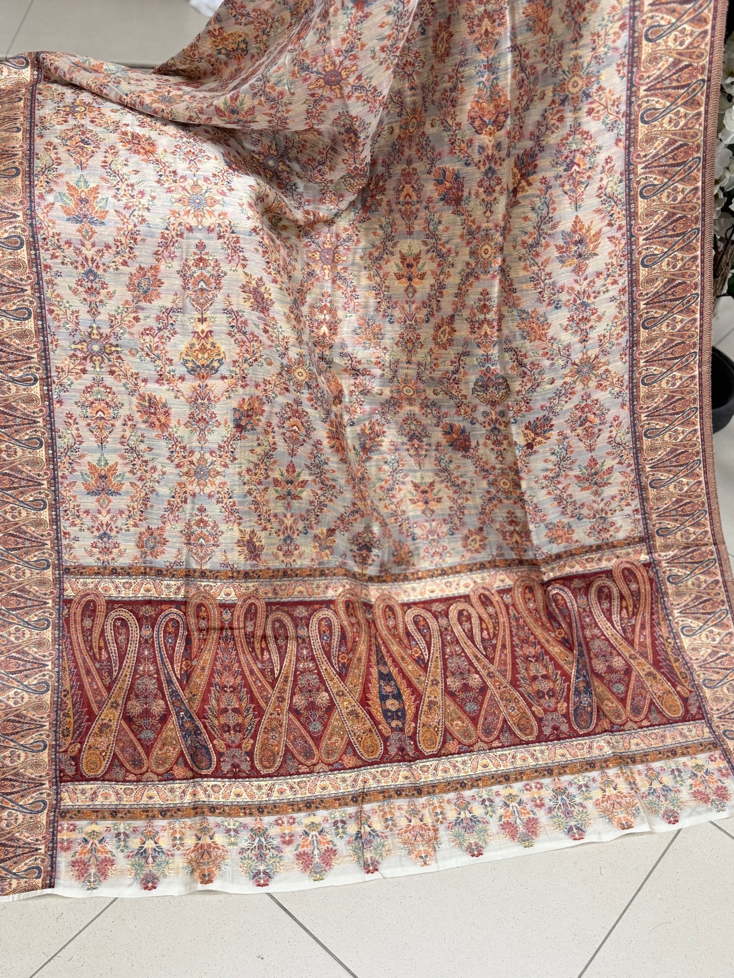 Luxury Kani Silk Shawl, Wedding Wrap Perfect Gift Made in Kashmir