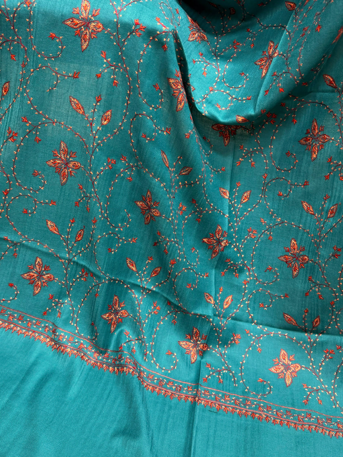Pashmina Handmade Full Embroidered Souzni Shawl Beautiful New Design 2025 Collection Made in Kashmir