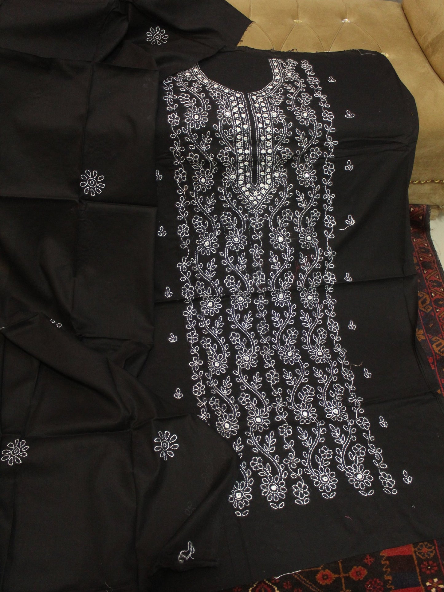 Handmade Suit 3 Piece Lawn Suit Chiffon Dupatta Gift For Her