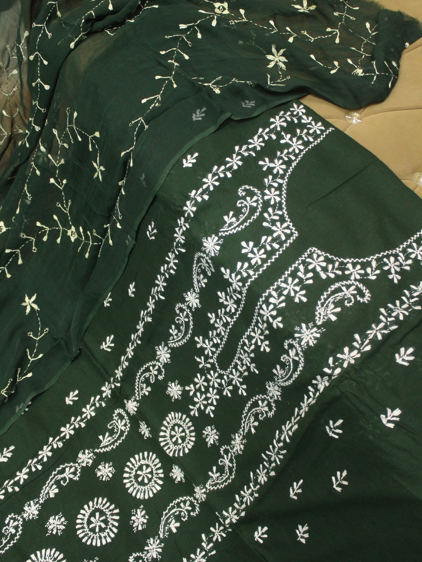 Handmade Suit 3 Piece Lawn Suit Chiffon Dupatta Gift For Her