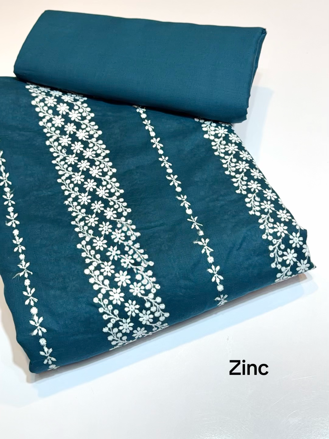 2 Piece Lawn Chikankari Suit 6 Yards Fabric | Zinc