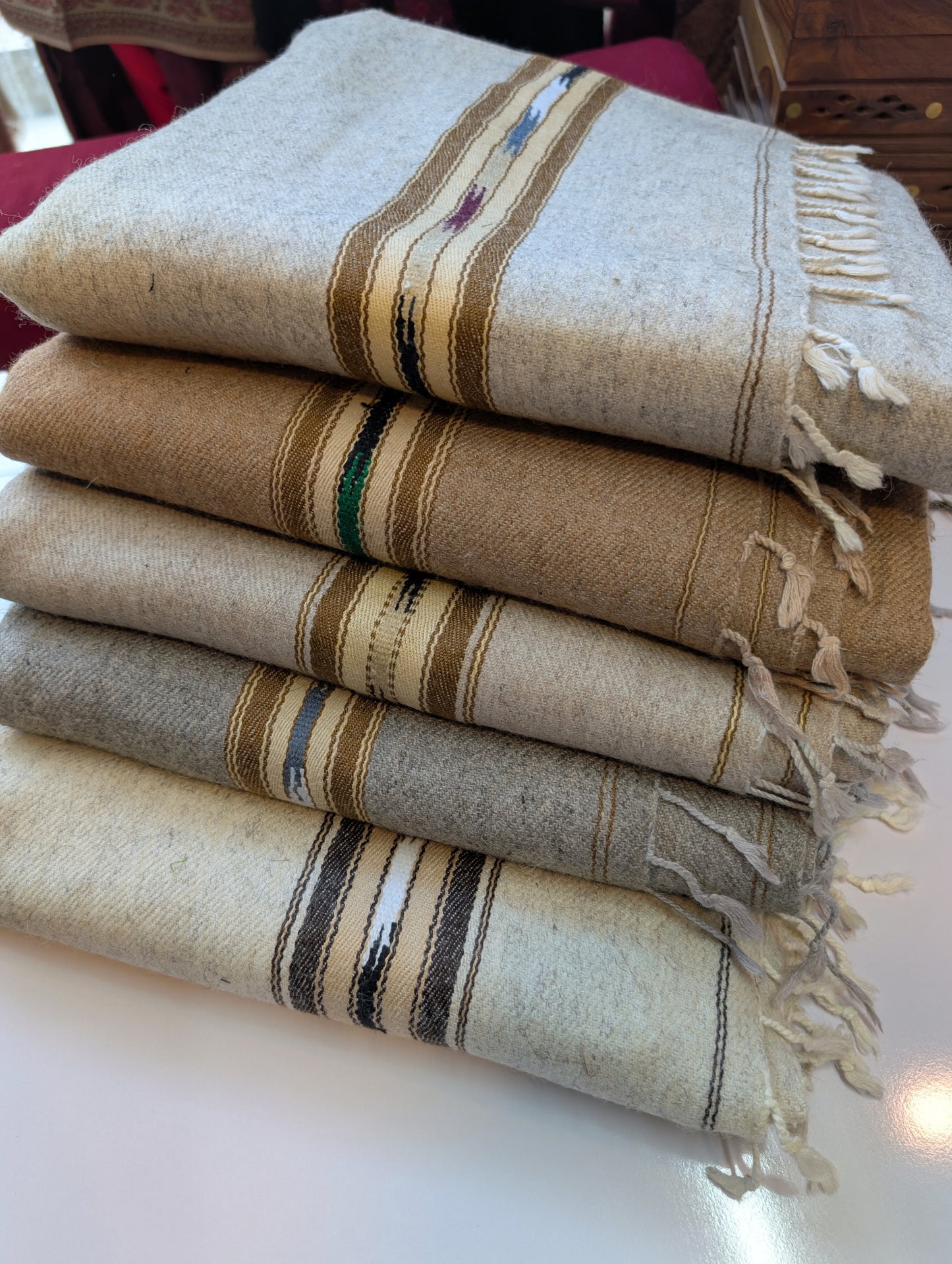 Gents Shawl Thick Wool | Pure, Fine and Soft Wool Islampur Swat Khaddi Made Shawl Perfect Gift | Dark Skin