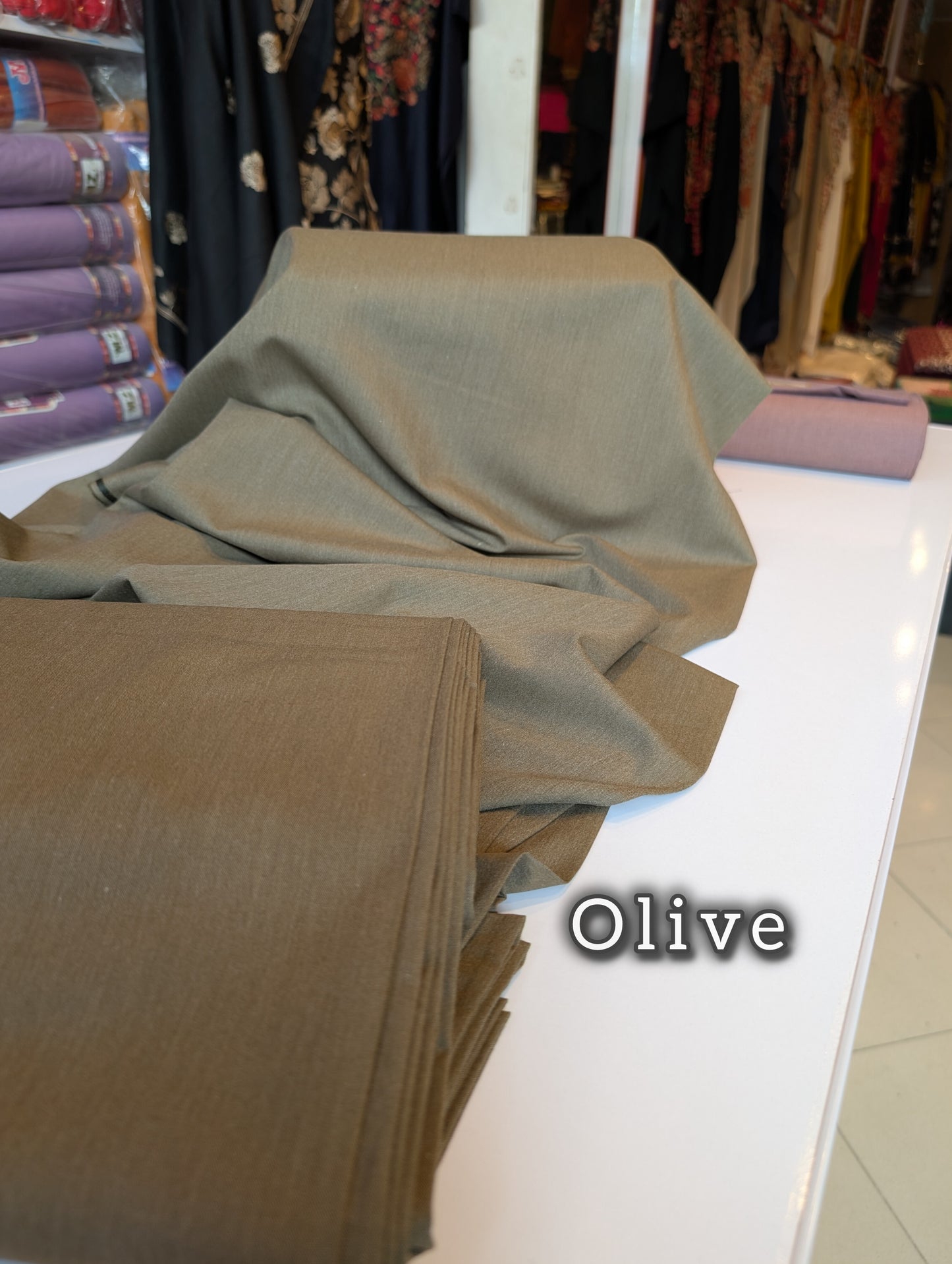 Gents Winter Suit - Wool - Premium Quality Plain Suit | Olive