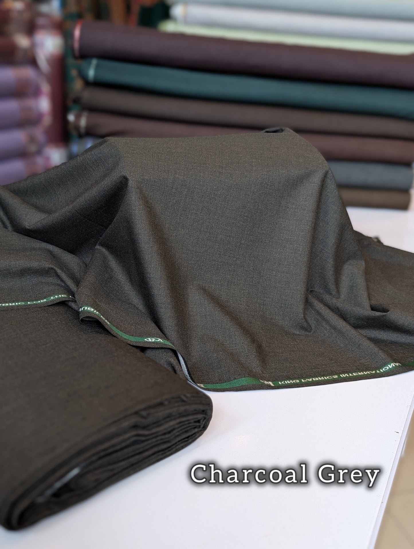 Gents Winter Suit - Wool - Premium Quality Plain Suit | Charcol Grey