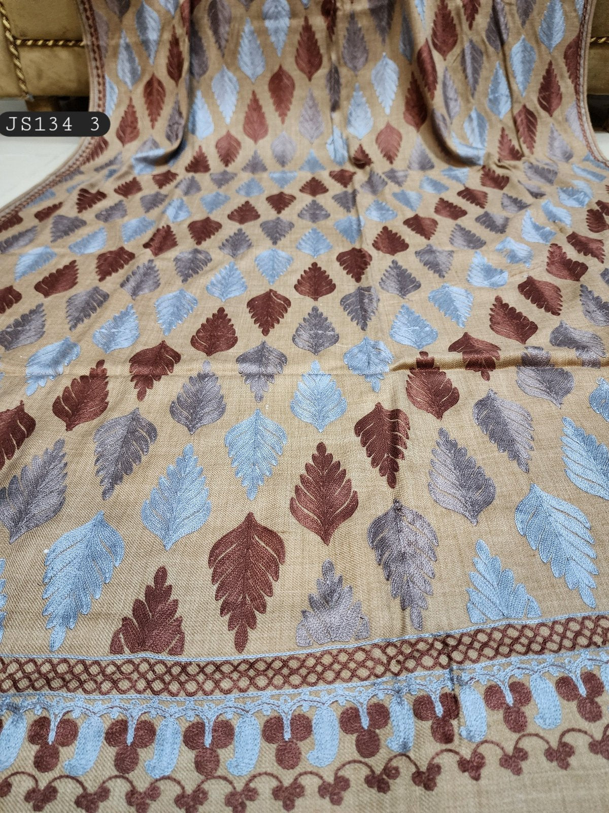 Pashmina Embroidered Shawl | Full Size Shawl 2024 Design Perfect For Gift