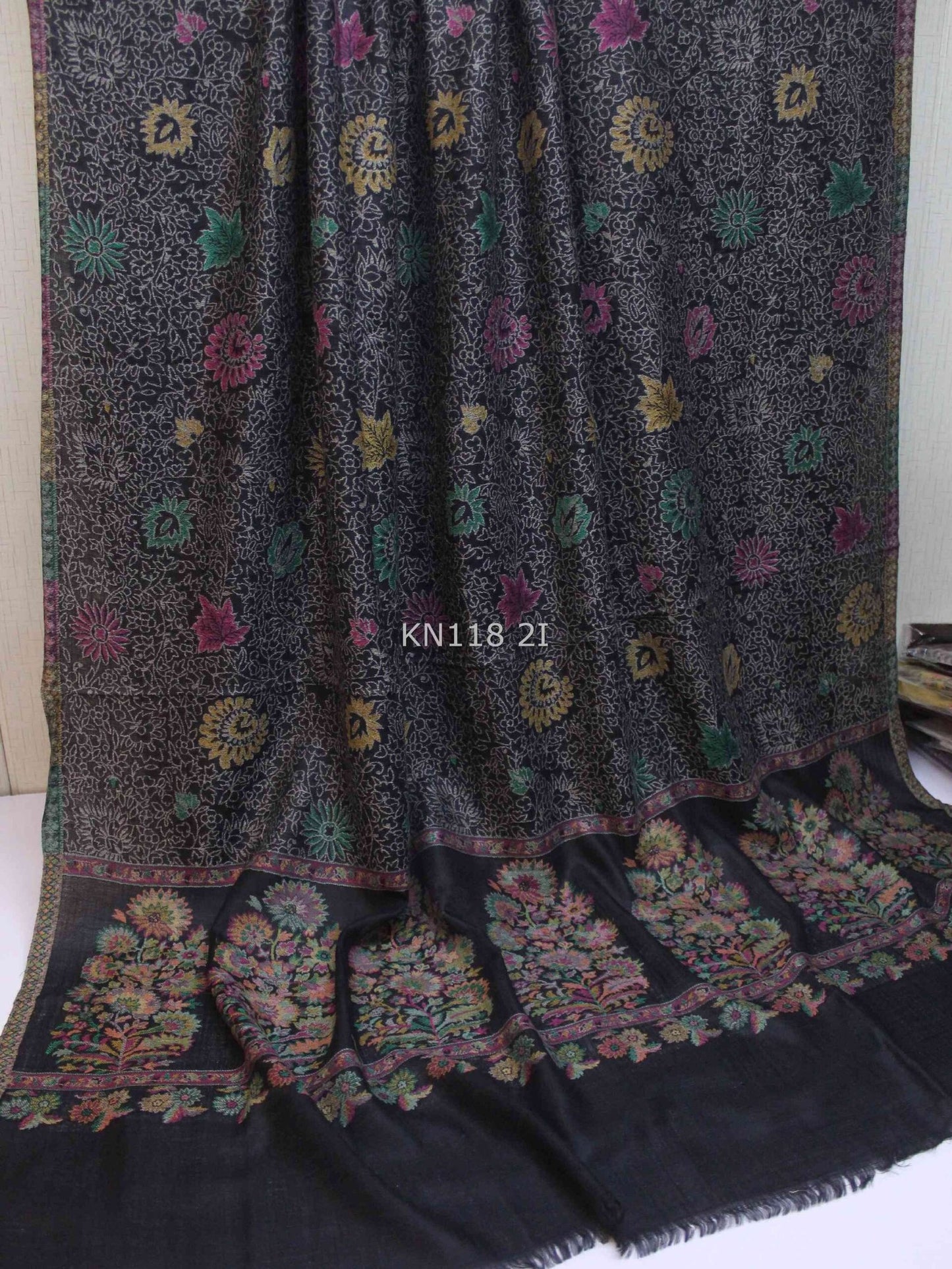 Kani Shawl Weaved Jamawar Toosh Shawl Made in Kashmir Full Size Shawl Perfect Gift