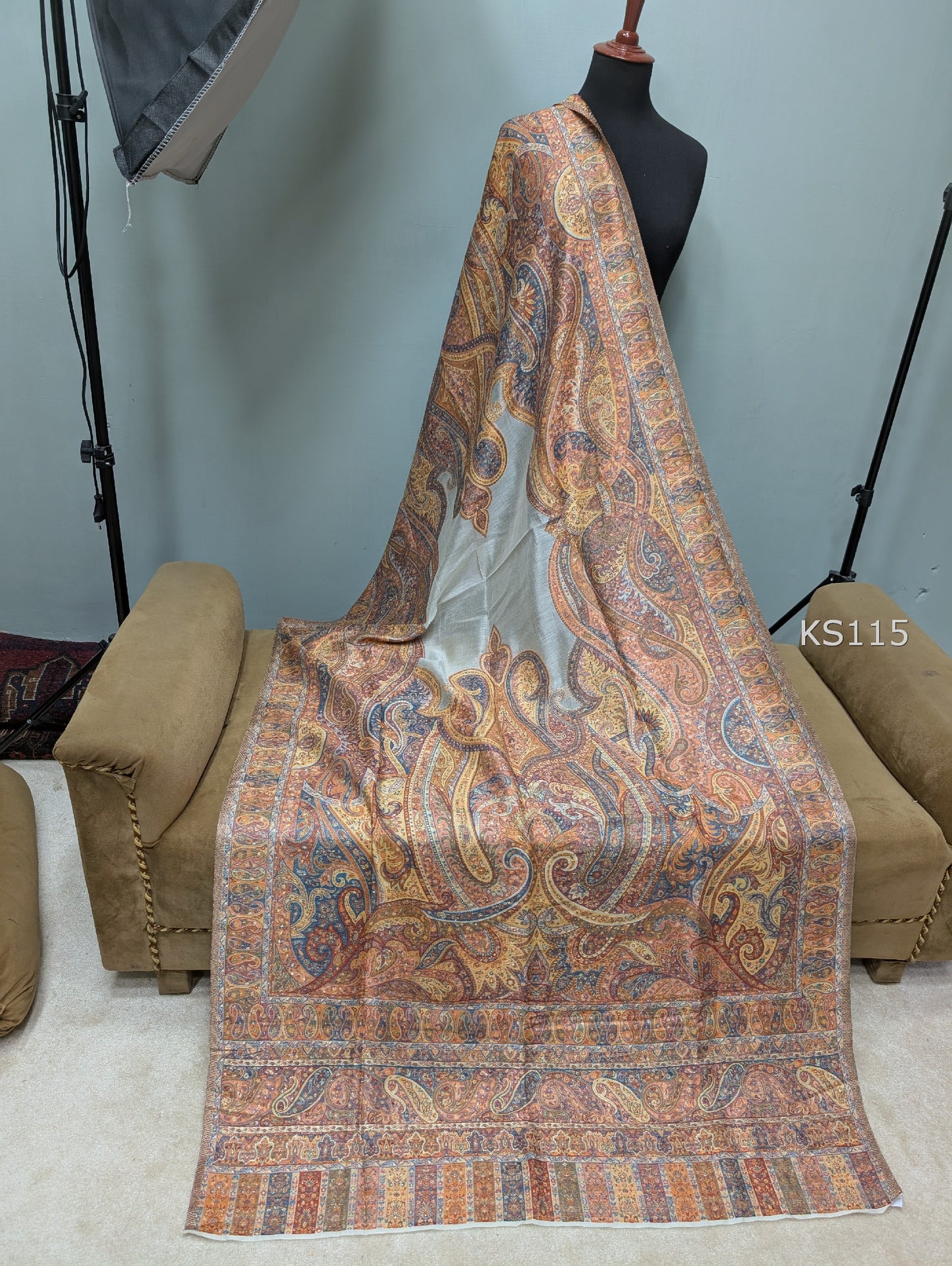 Luxury Kani Silk Shawl, Wedding Wrap Perfect Gift Made in Kashmir | KS115
