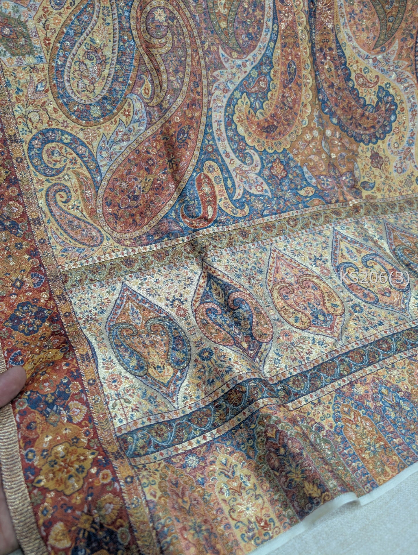 Luxury Kani Silk Shawl, Wedding Wrap Perfect Gift Made in Kashmir | KS206