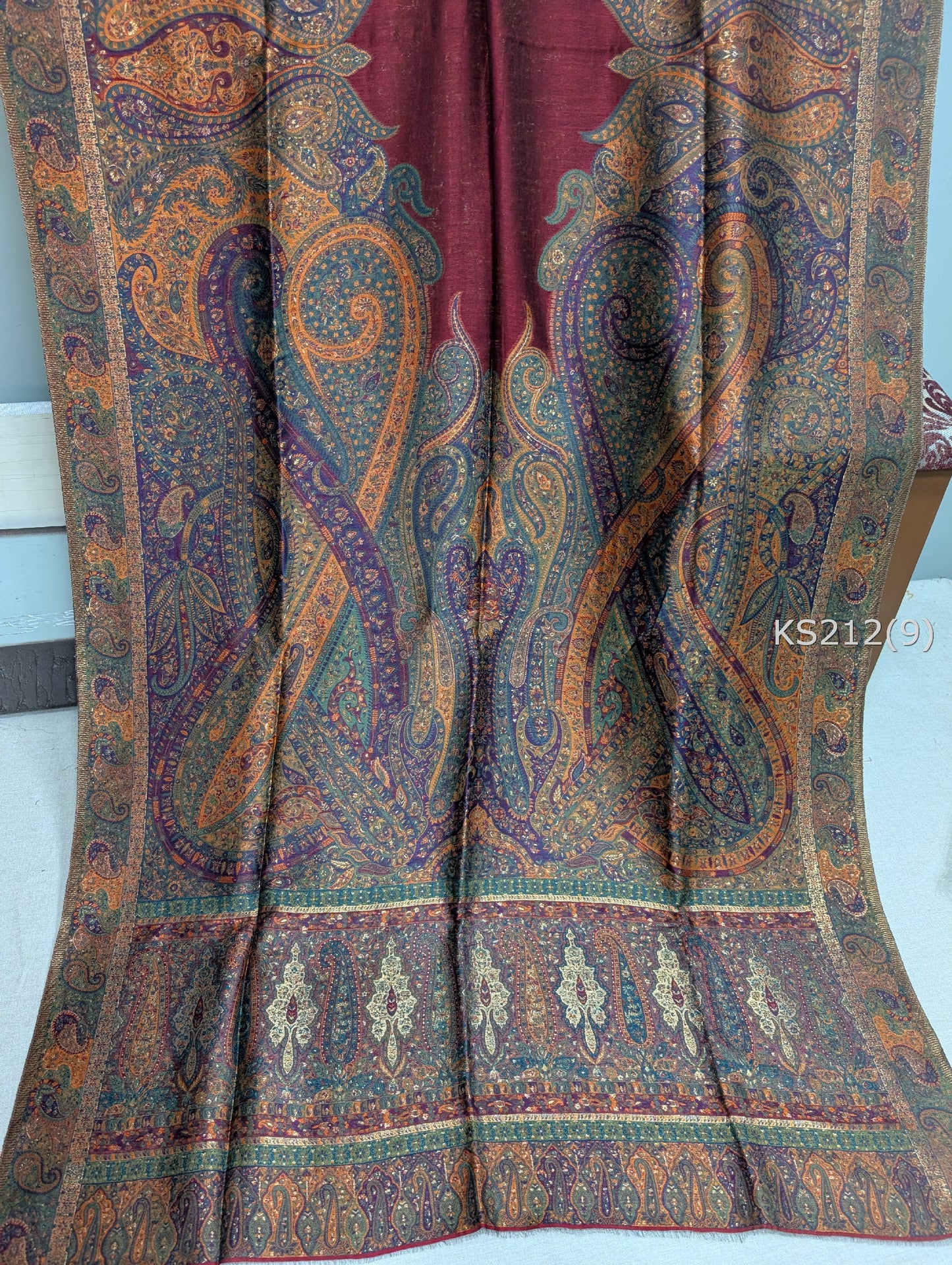 Luxury Kani Silk Shawl, Wedding Wrap Perfect Gift Made in Kashmir | KS212