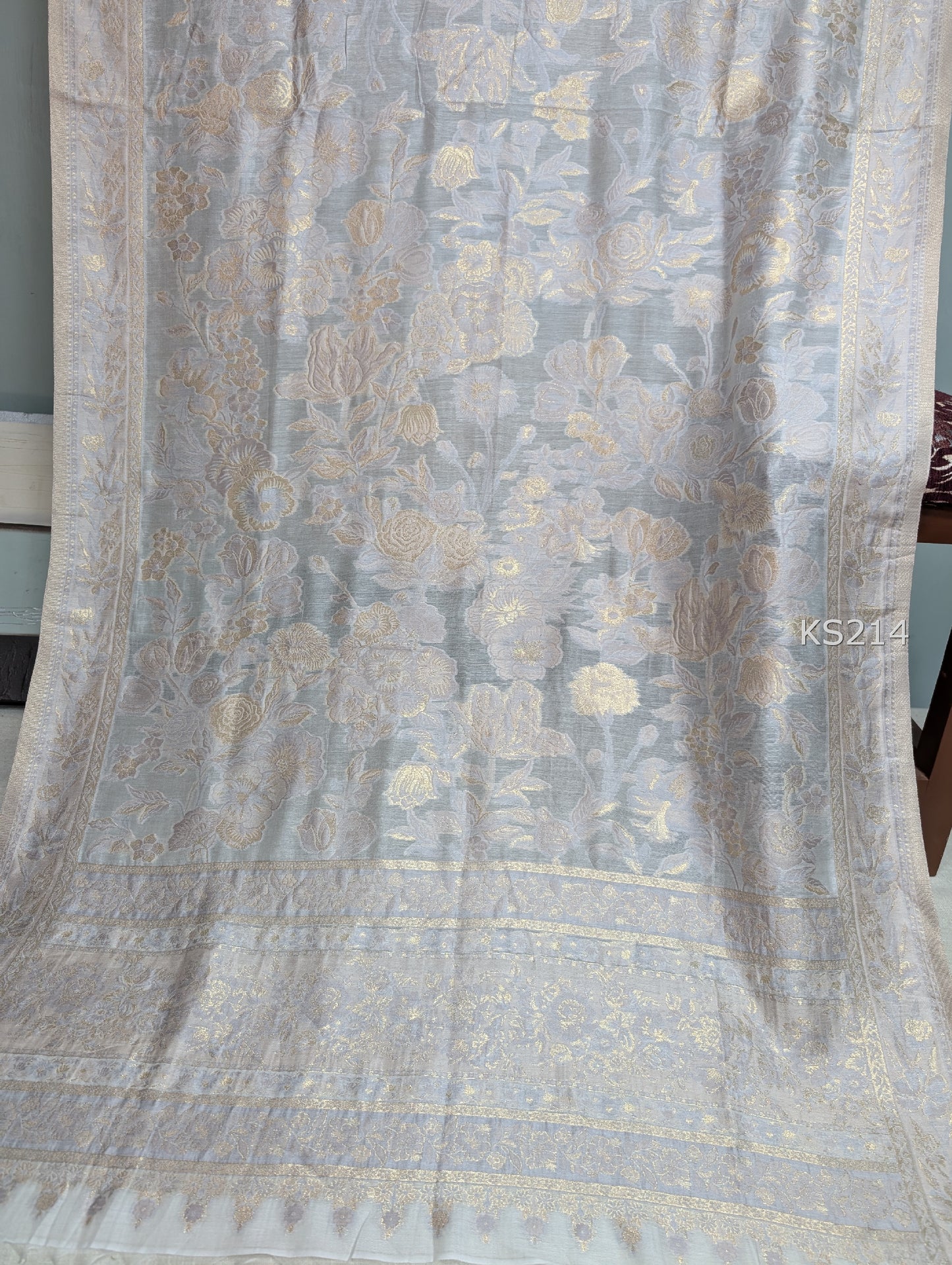 Luxury Kani Silk Shawl, Wedding Wrap Perfect Gift Made in Kashmir | KS214