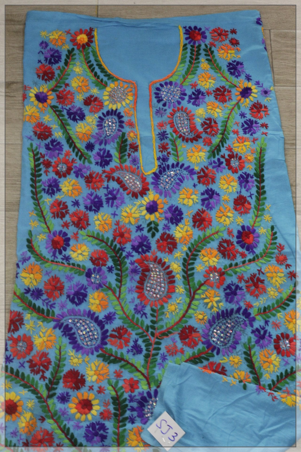 Phulkari Handmade Unstitched Shirt (SJ3)